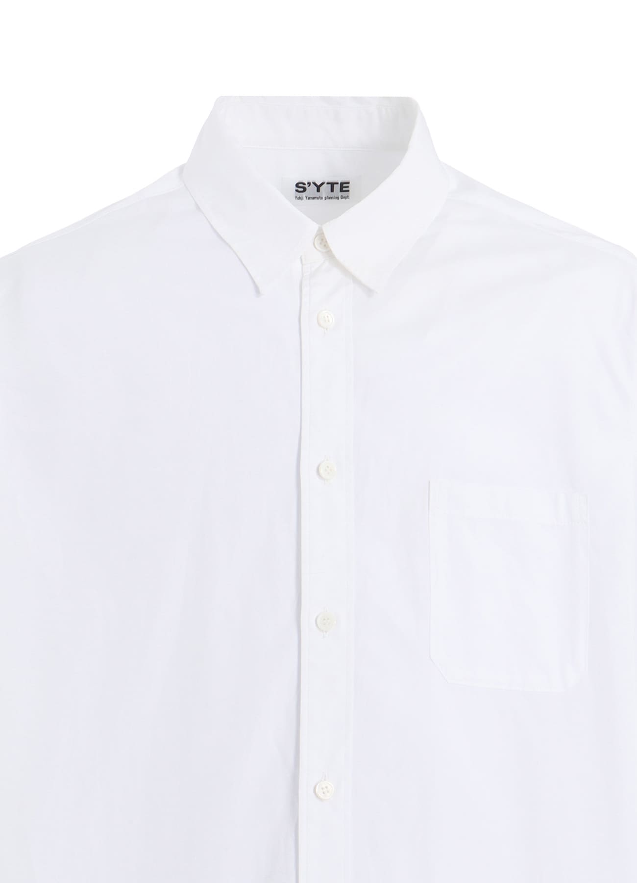 COTTON BROAD BUTTON SLITS LONG SHIRT