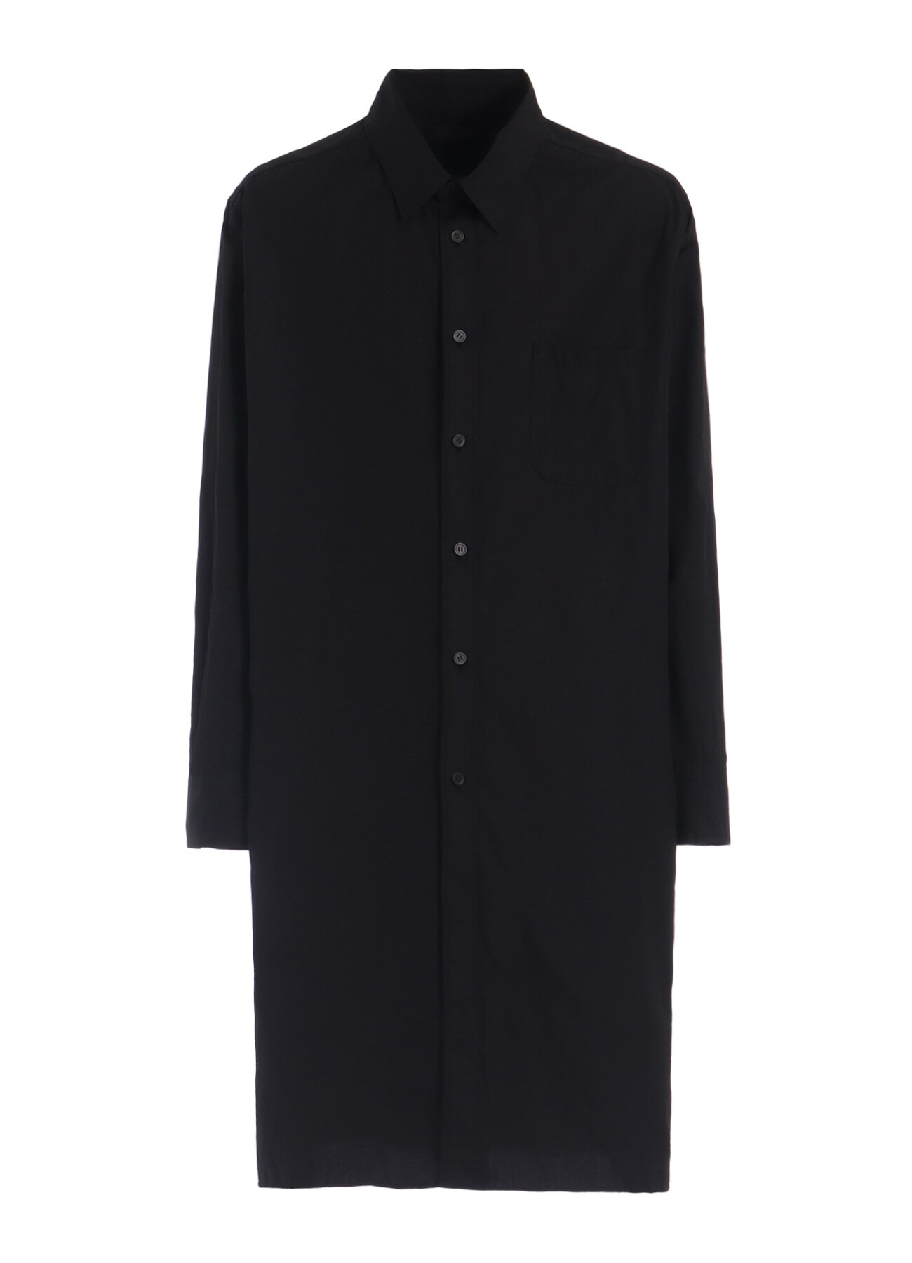 【11/21～11/25 Y's OMOTESANDO 先行販売】COTTON BROAD BUTTON SLITS LONG SHIRT