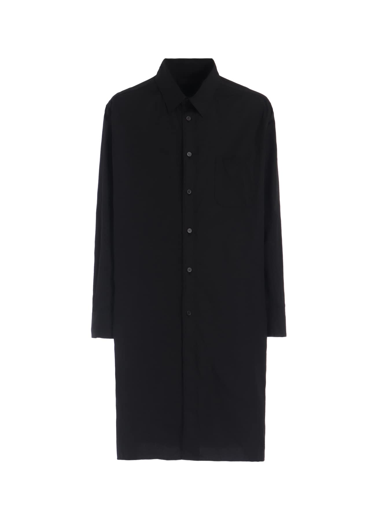 【11/21～11/25 Y's OMOTESANDO 先行販売】COTTON BROAD BUTTON SLITS LONG SHIRT