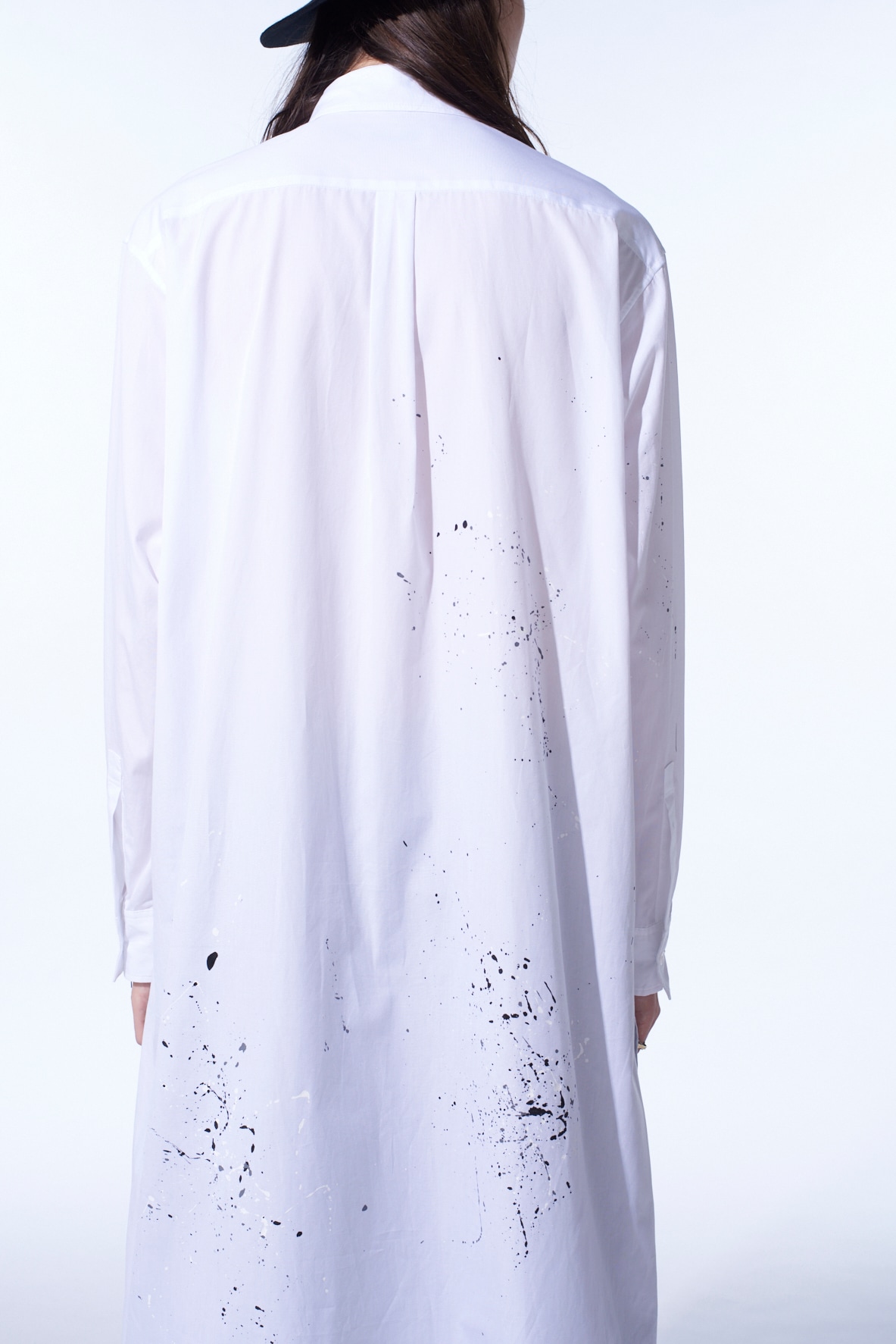 COTTON BROAD SPLASH PAINTED LONG SHIRT