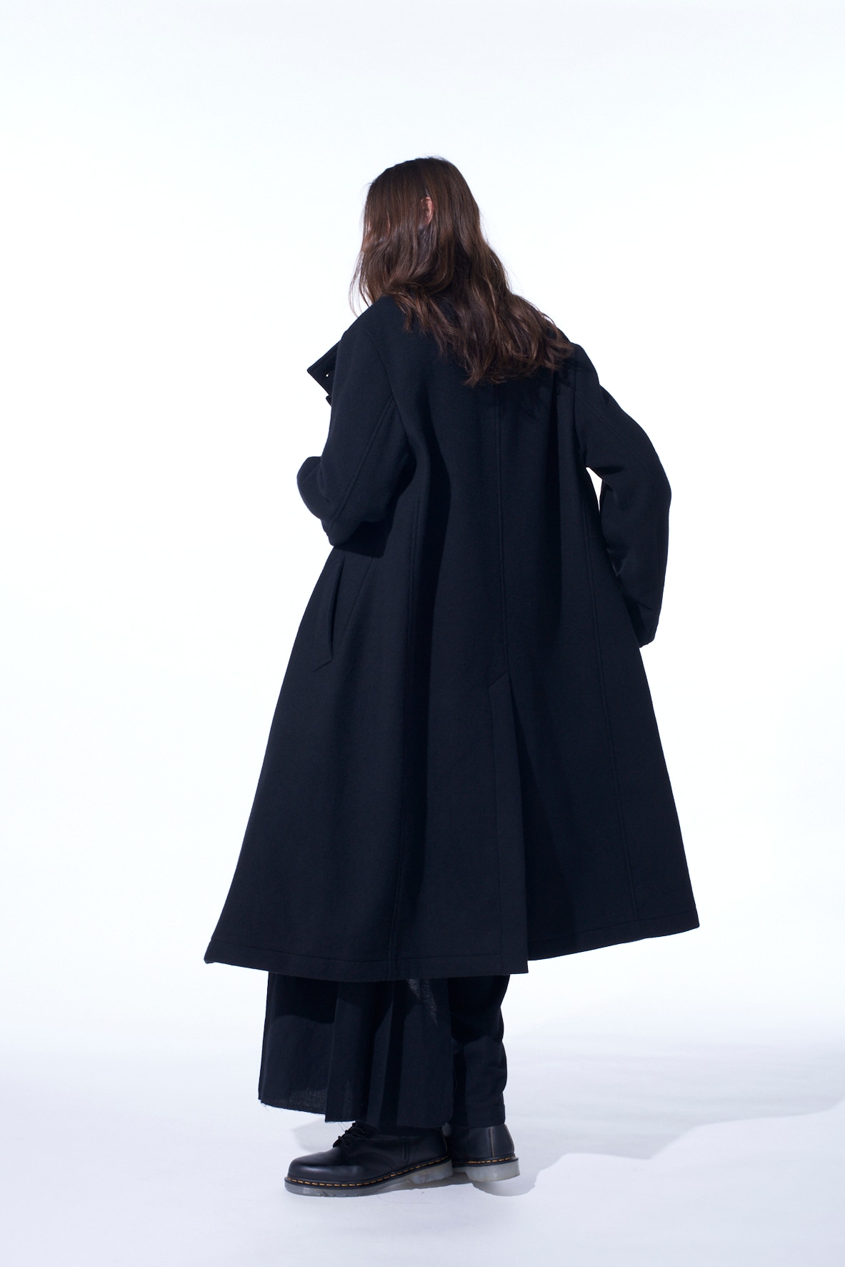 【11/21～11/25 Y's OMOTESANDO 先行販売】DOUBLE-WEAVE MELTON STAND COLLAR COAT