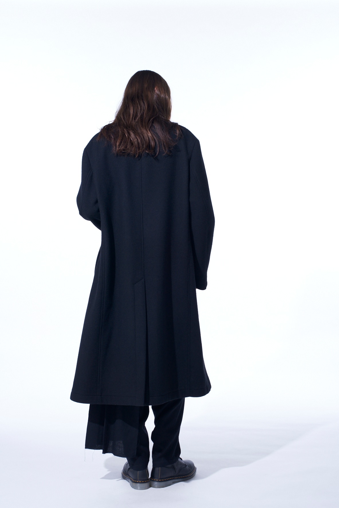 【11/21～11/25 Y's OMOTESANDO 先行販売】DOUBLE-WEAVE MELTON STAND COLLAR COAT