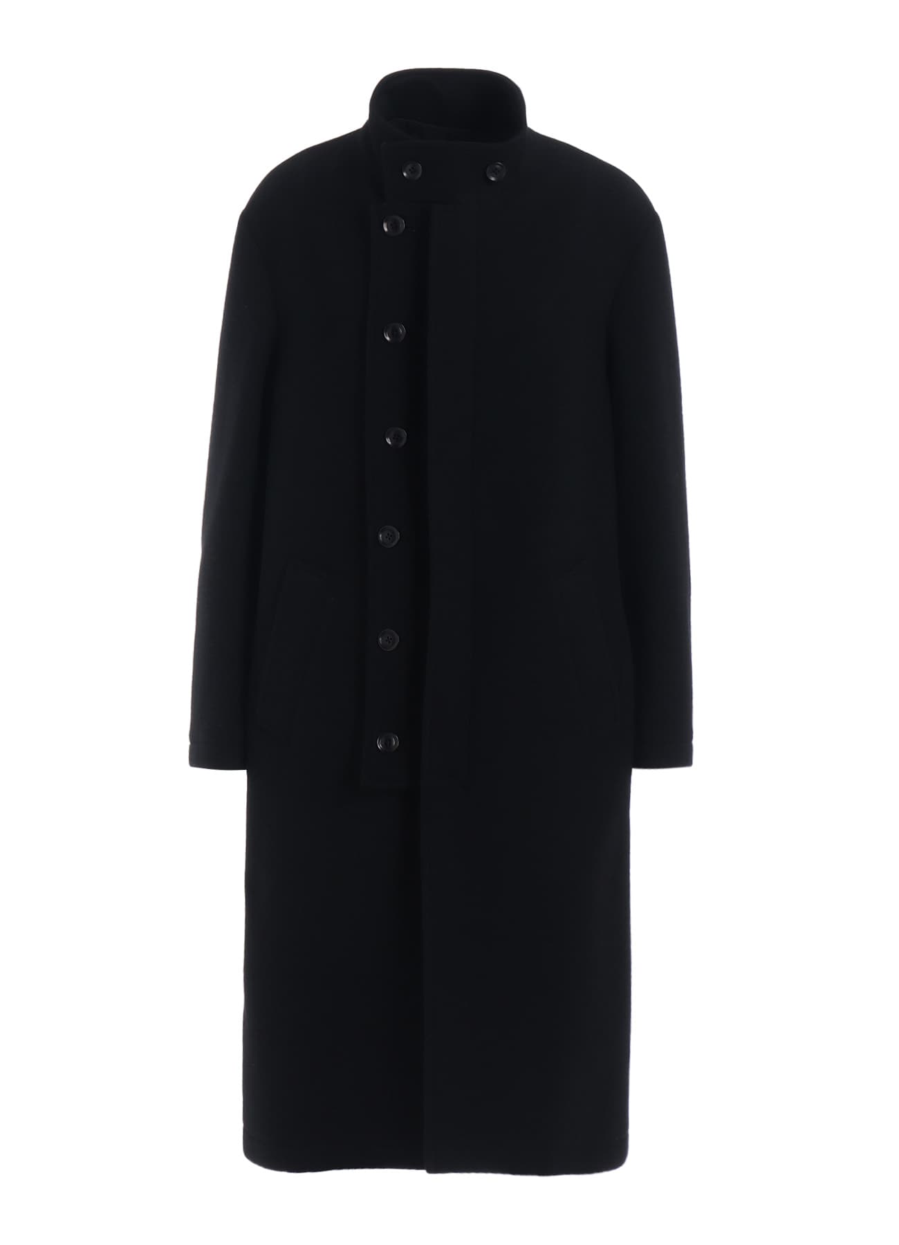 【11/21～11/25 Y's OMOTESANDO 先行販売】DOUBLE-WEAVE MELTON STAND COLLAR COAT