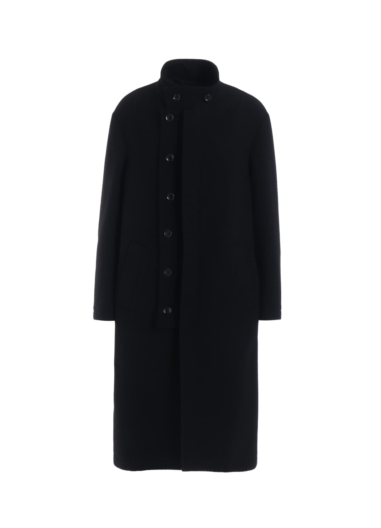 【11/21～11/25 Y's OMOTESANDO 先行販売】DOUBLE-WEAVE MELTON STAND COLLAR COAT