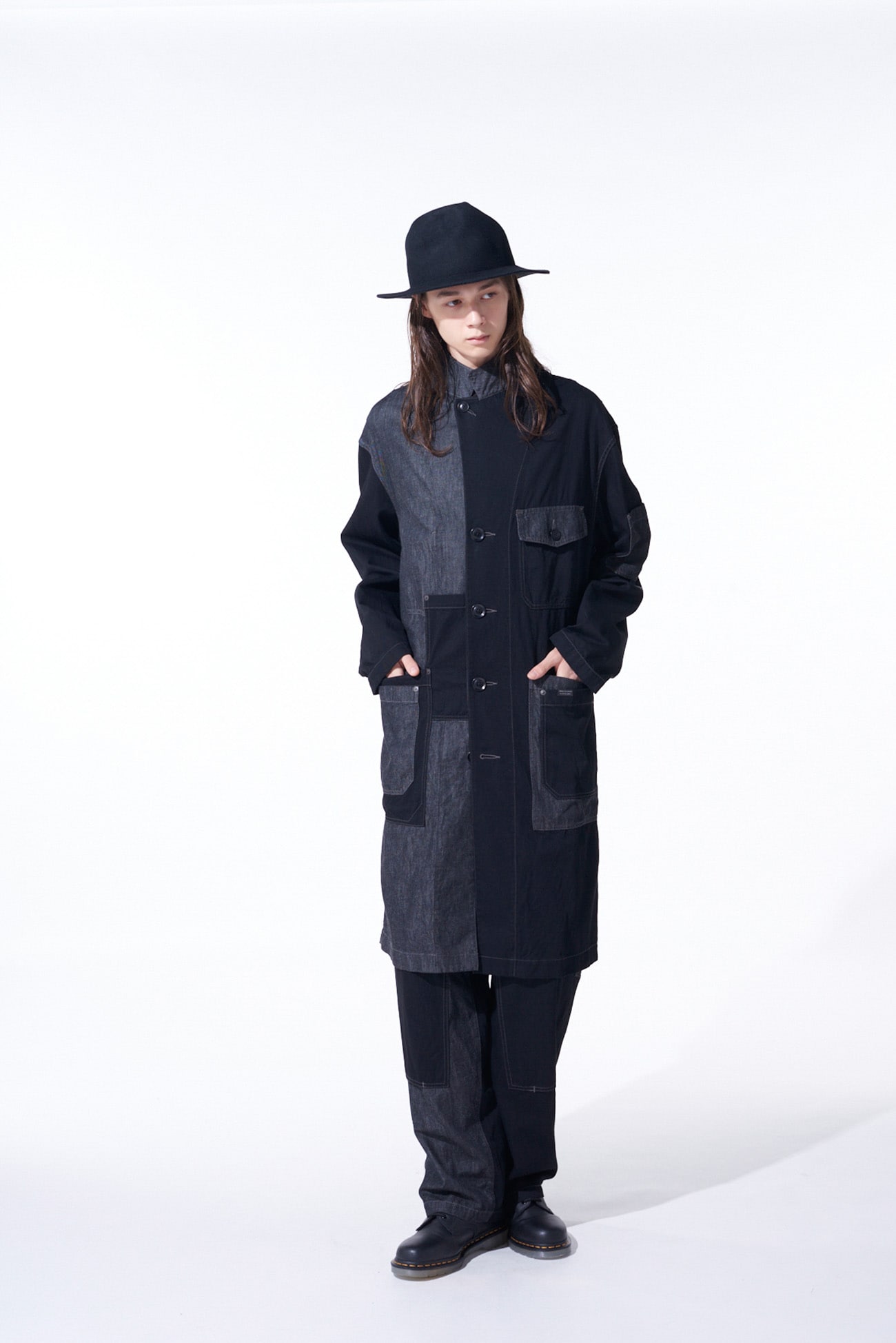 7oz DENIM CRAZY PATCHWORK SHOP COAT