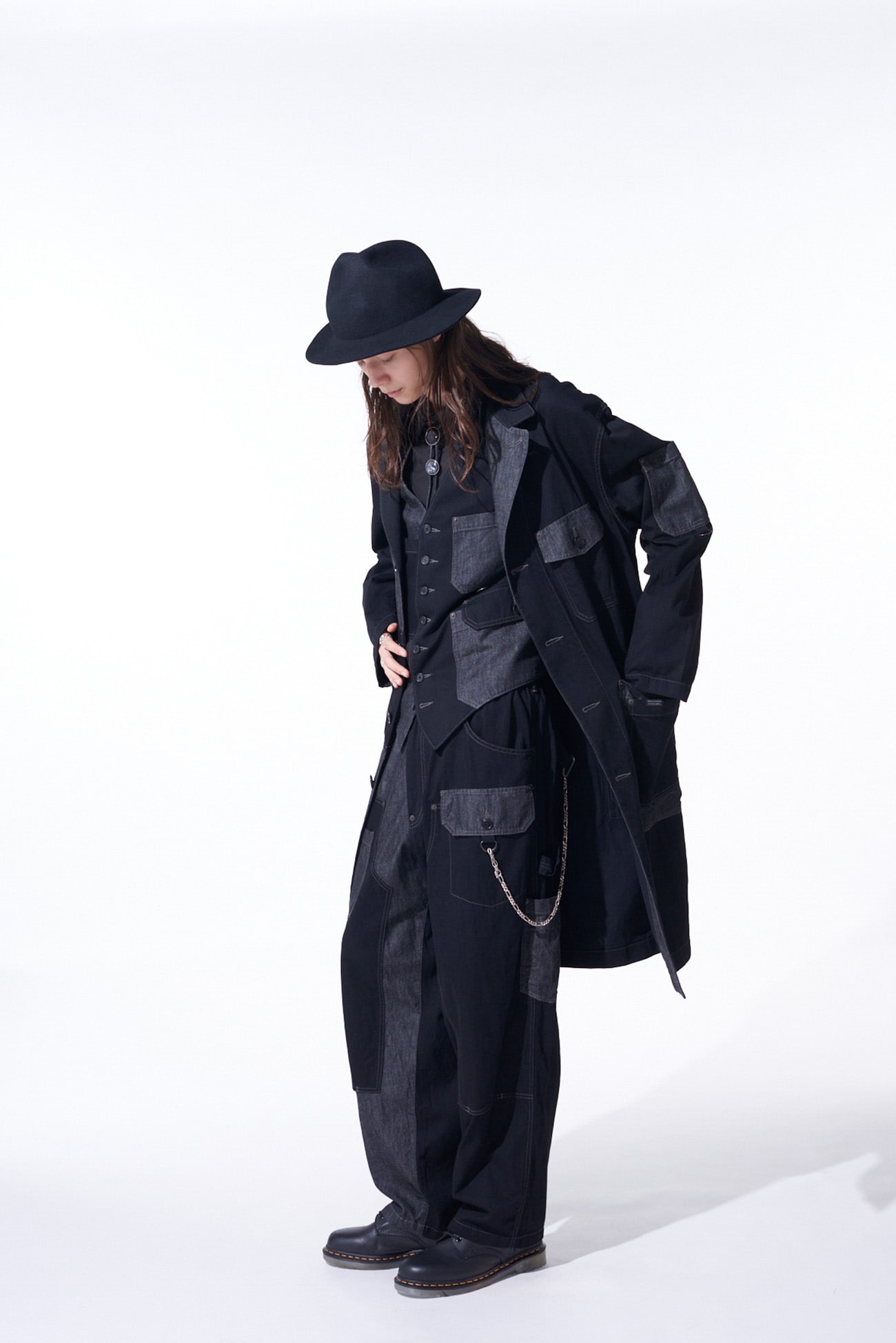 7oz DENIM CRAZY PATCHWORK SHOP COAT