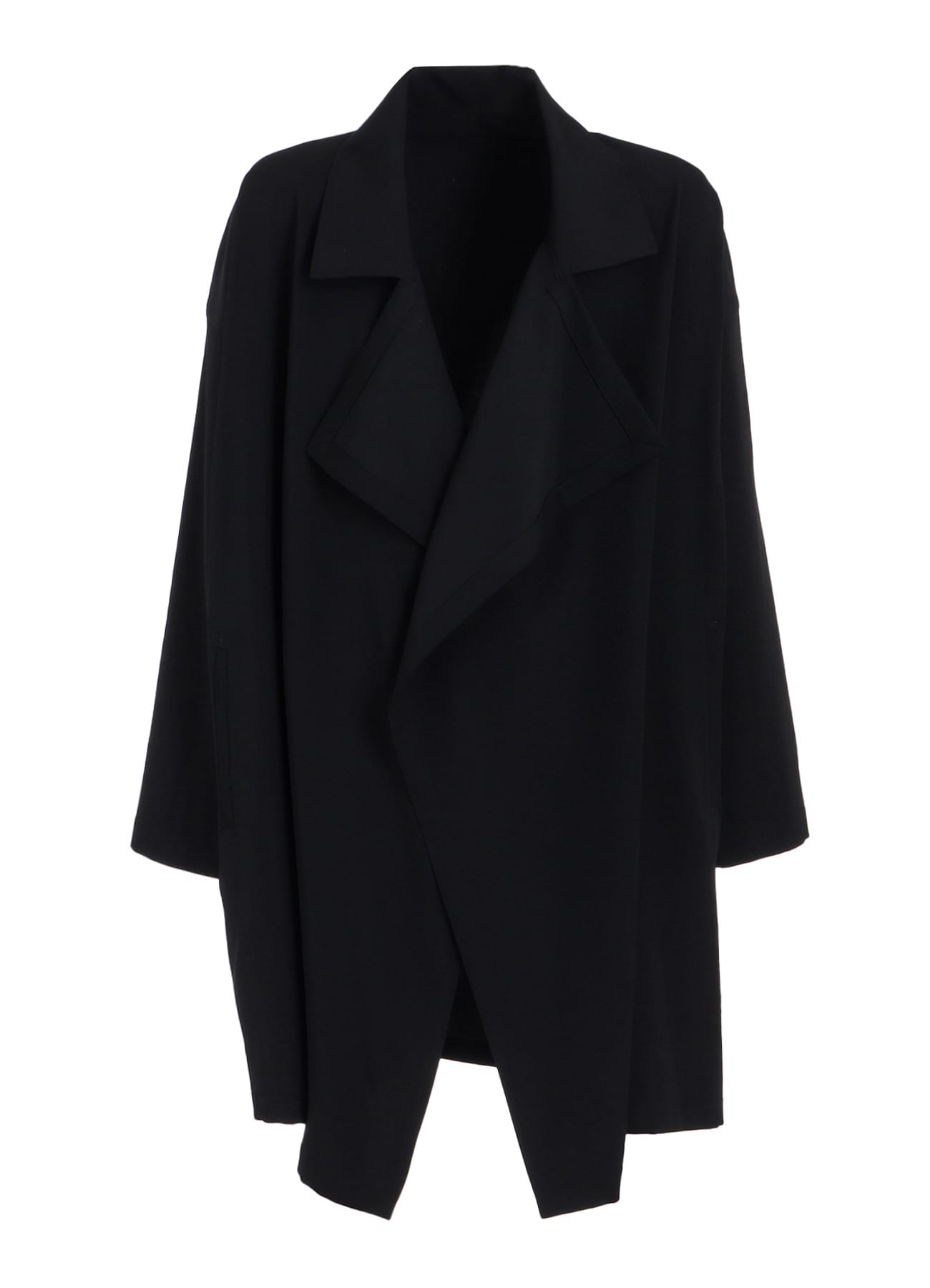 【11/21～11/25 Y's OMOTESANDO 先行販売】WASHER WOOL GABARDINE FLAME DOUBLE DRAPE COAT