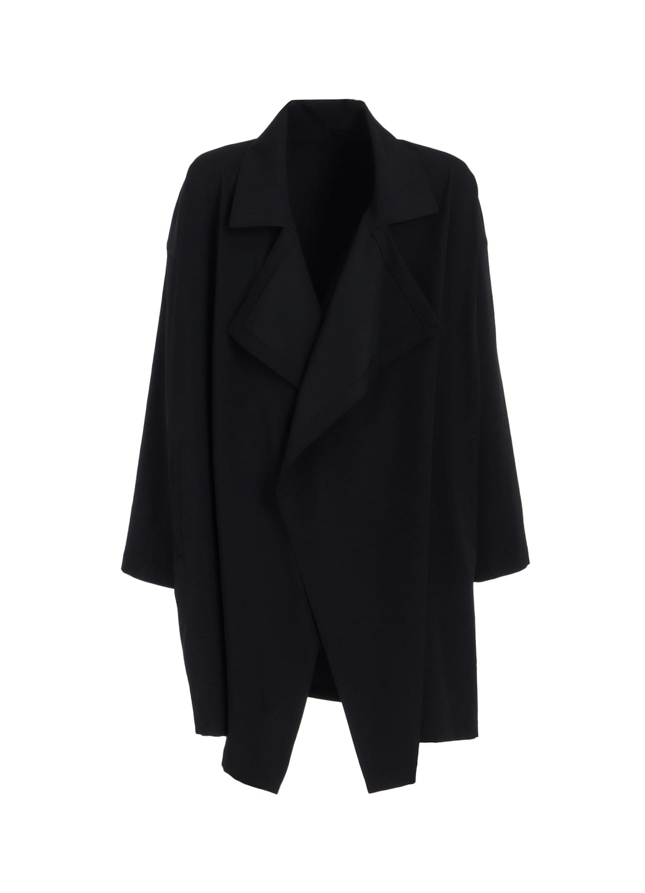 【11/21～11/25 Y's OMOTESANDO 先行販売】WASHER WOOL GABARDINE FLAME DOUBLE DRAPE COAT