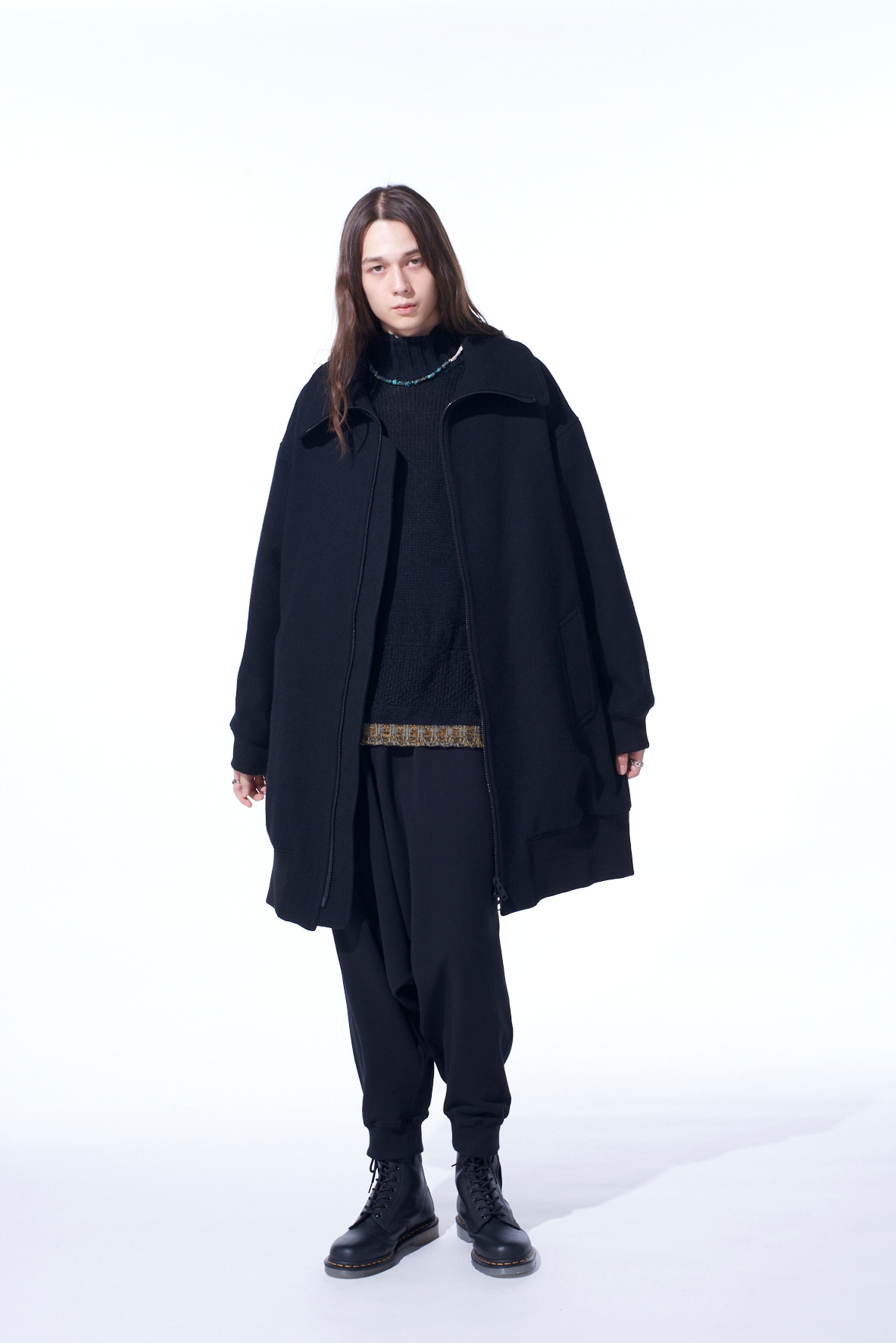 【11/21～11/25 Y's OMOTESANDO 先行販売】DOUBLE-WEAVE MELTON OVERSIZED LONG TRUCK TOP