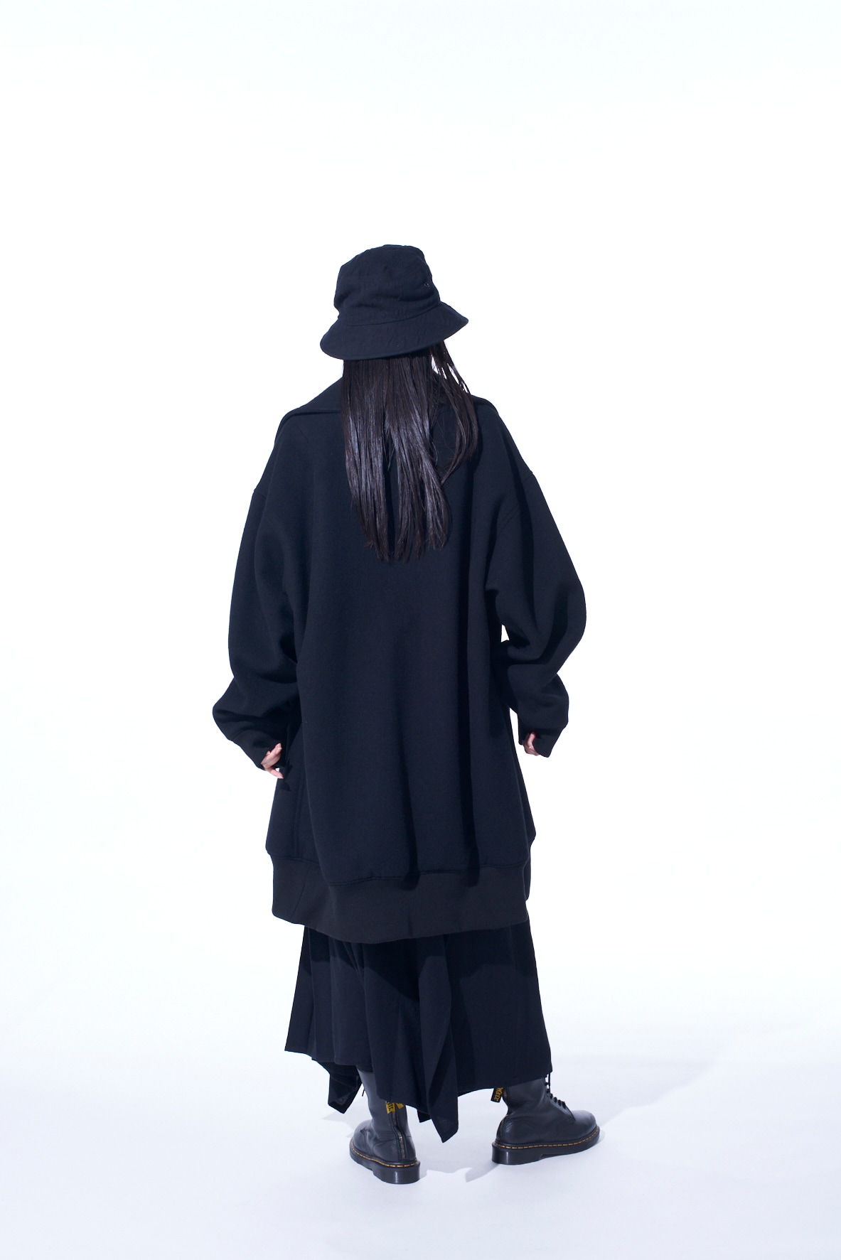 【11/21～11/25 Y's OMOTESANDO 先行販売】DOUBLE-WEAVE MELTON OVERSIZED LONG TRUCK TOP