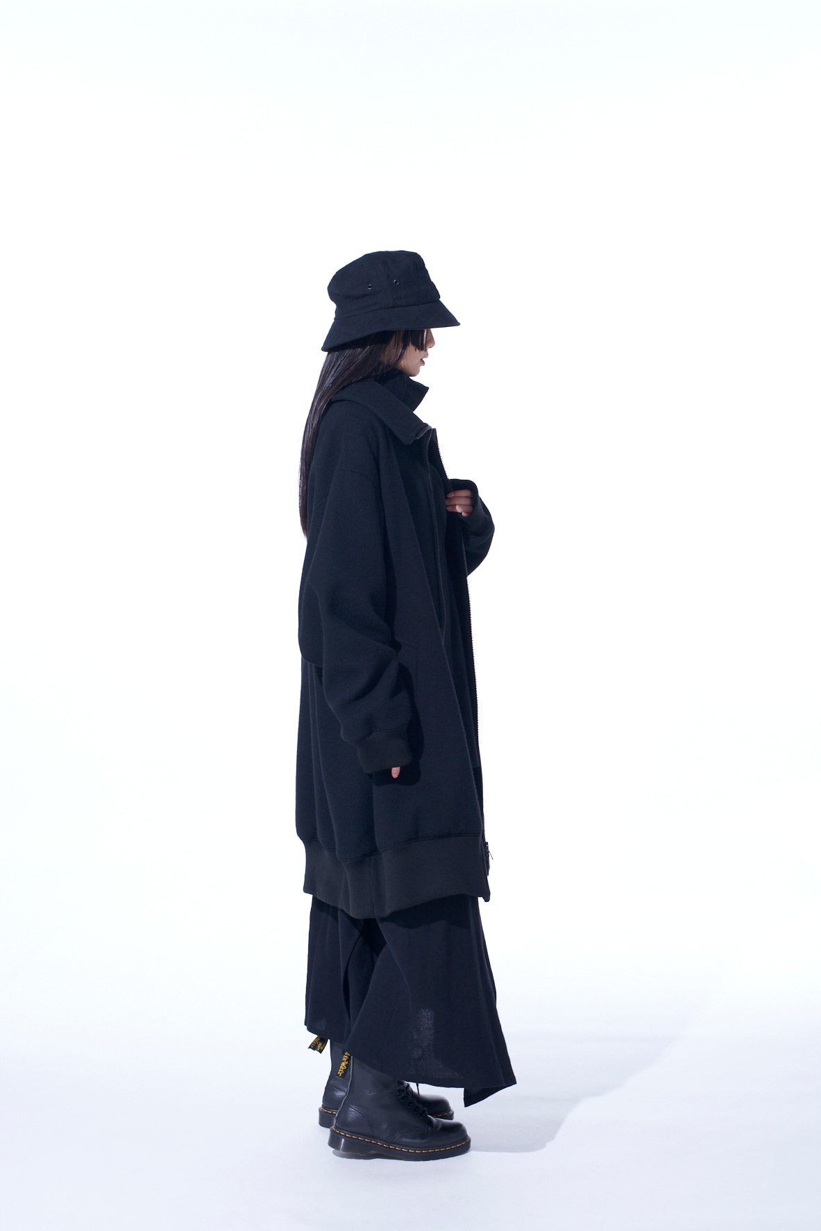 【11/21～11/25 Y's OMOTESANDO 先行販売】DOUBLE-WEAVE MELTON OVERSIZED LONG TRUCK TOP