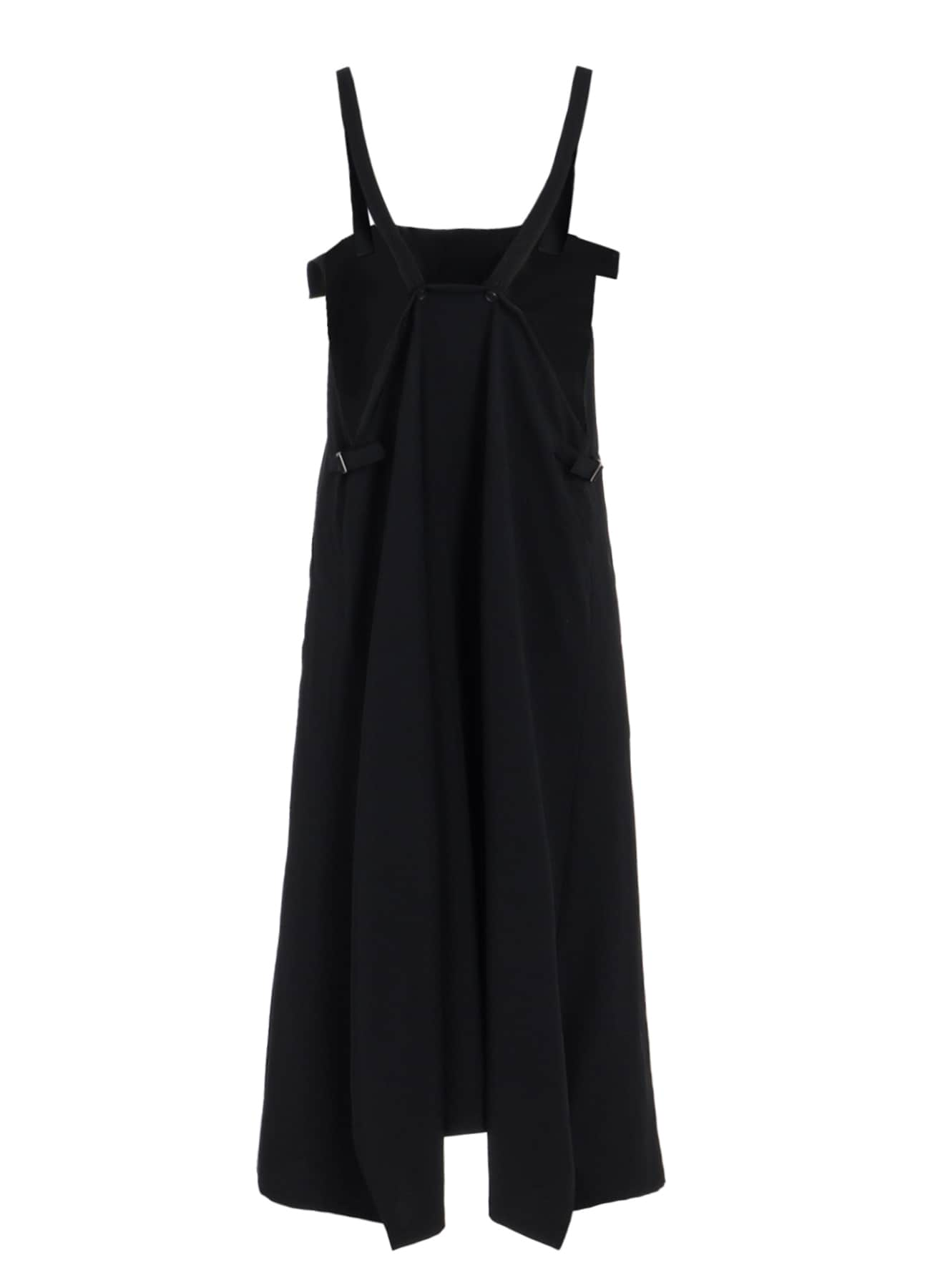 【11/21～11/25 Y's OMOTESANDO 先行販売】WASHER WOOL GABARDINE PLEATED SHOULDER STRAP DRESS