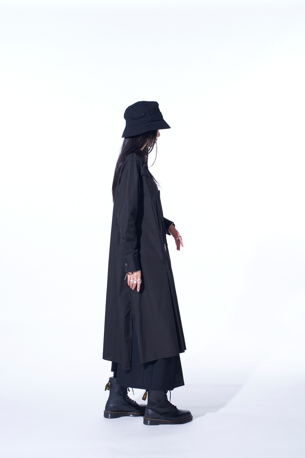 【11/21～11/25 Y's OMOTESANDO 先行販売】COTTON BROAD PLEATED SHIRT DRESS