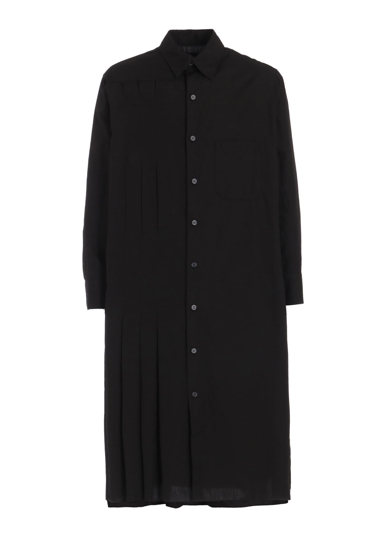 【11/21～11/25 Y's OMOTESANDO 先行販売】COTTON BROAD PLEATED SHIRT DRESS