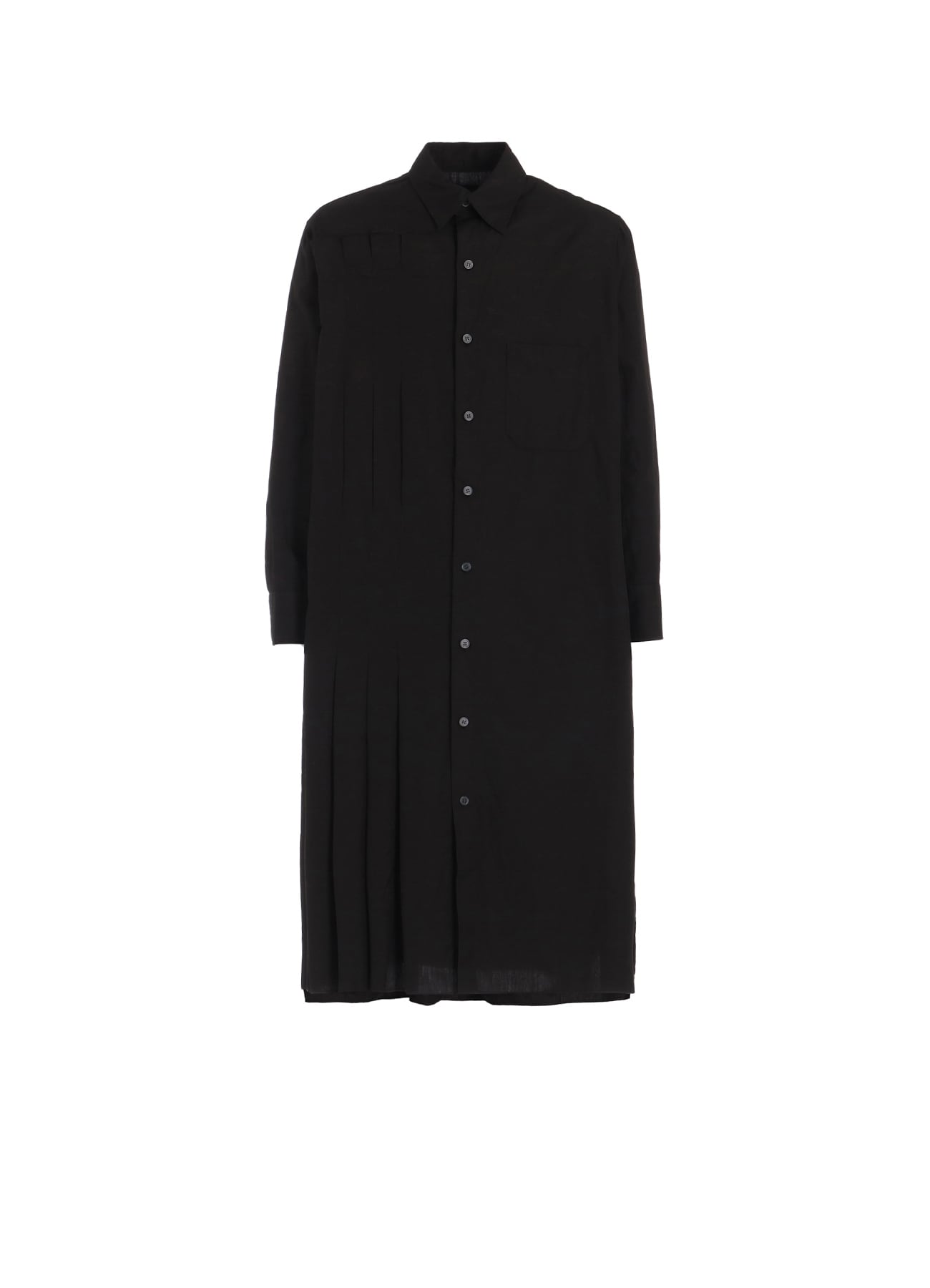 【11/21～11/25 Y's OMOTESANDO 先行販売】COTTON BROAD PLEATED SHIRT DRESS