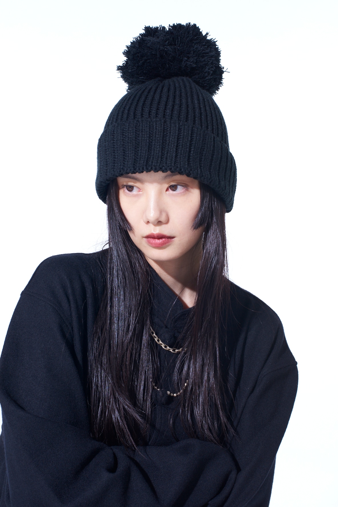 POM-POM KNIT CAP