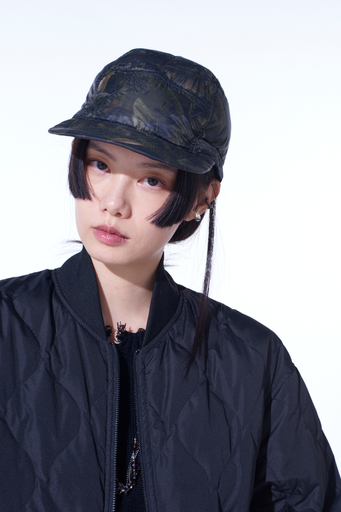 【12/5 12:00 Release】【S'YTE X TAION】DAHLIA CAMOUFLAGE QUILTED DOWN JET CAP