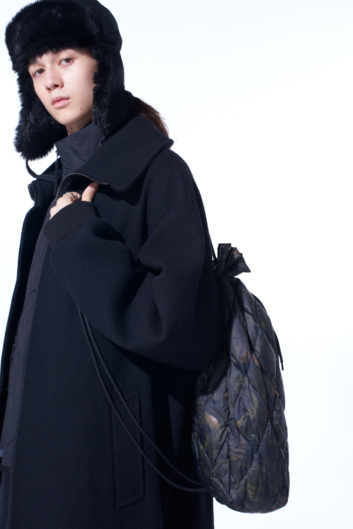 【11/21 12:00 Release】【S'YTE X TAION】DAHLIA CAMOUFLAGE QUILTED DOWN 2WAY MINI BONSACK