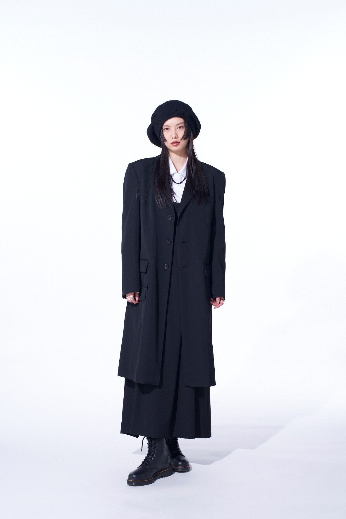 【11/21～11/25 Y's OMOTESANDO 先行販売】WASHER WOOL GABARDINE SLIM LONG JACKET