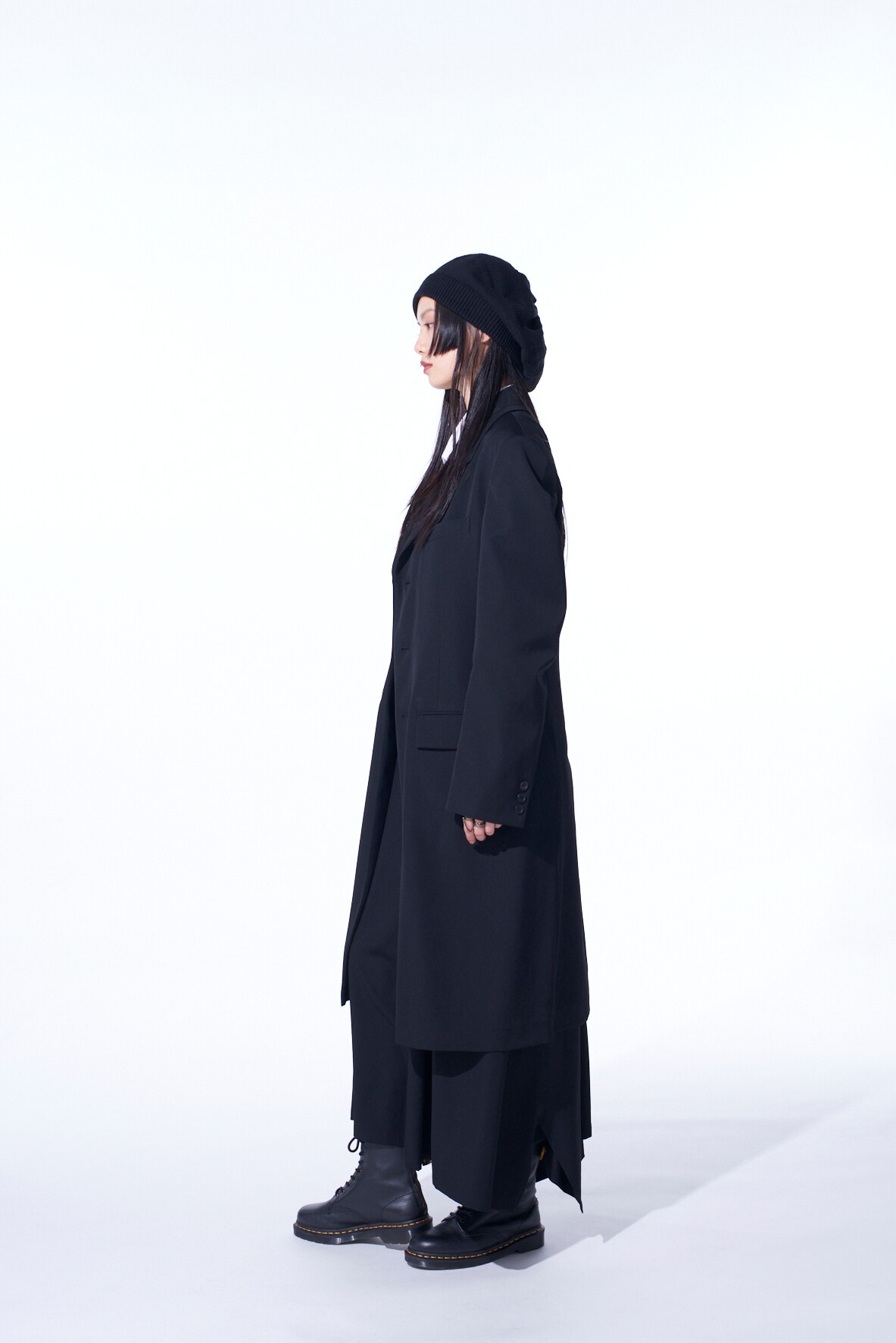 【11/21～11/25 Y's OMOTESANDO 先行販売】WASHER WOOL GABARDINE SLIM LONG JACKET