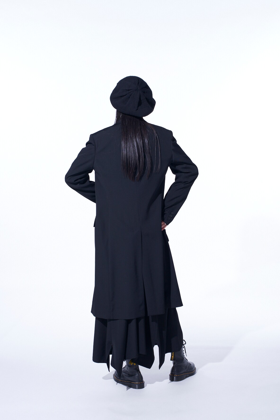 【11/21～11/25 Y's OMOTESANDO 先行販売】WASHER WOOL GABARDINE SLIM LONG JACKET