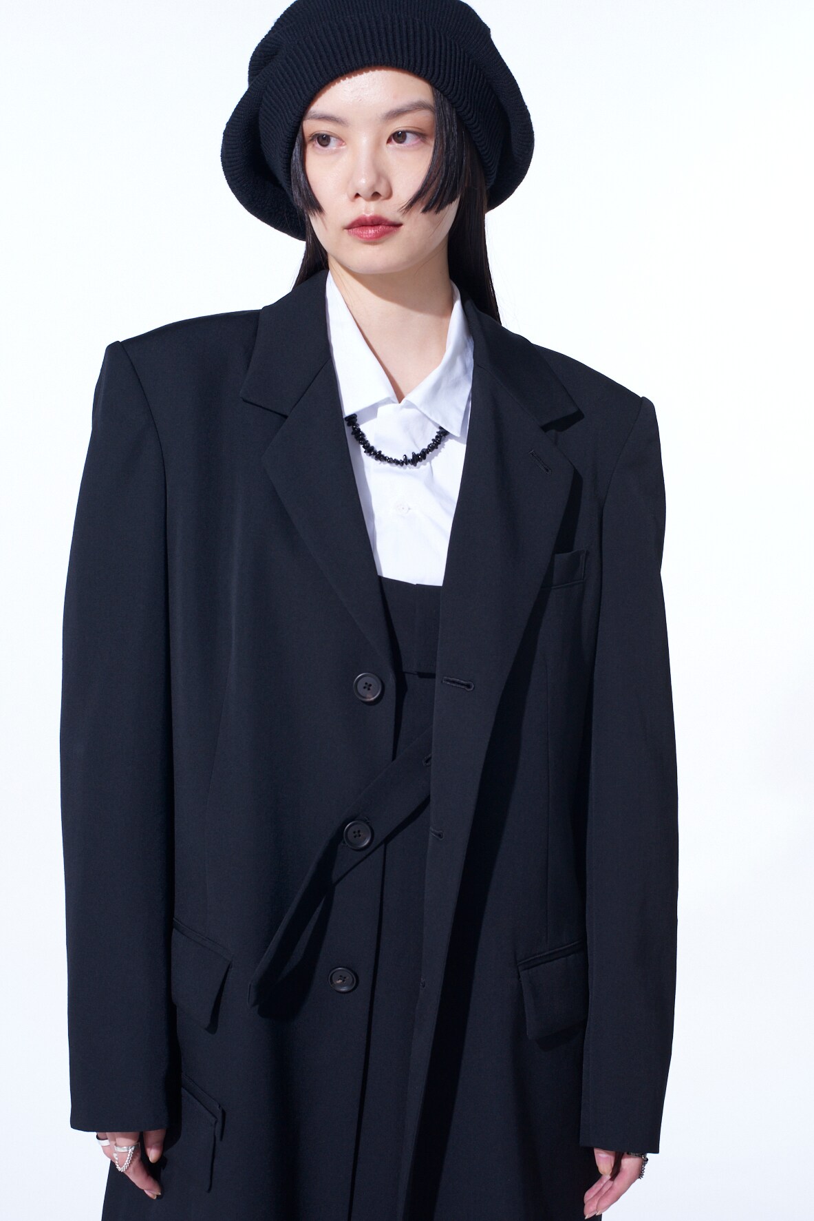 【11/21～11/25 Y's OMOTESANDO 先行販売】WASHER WOOL GABARDINE SLIM LONG JACKET