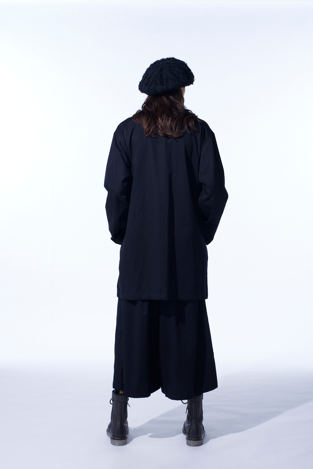 COTTON TWILL "BORO"APPLIQUE LONG JACKET