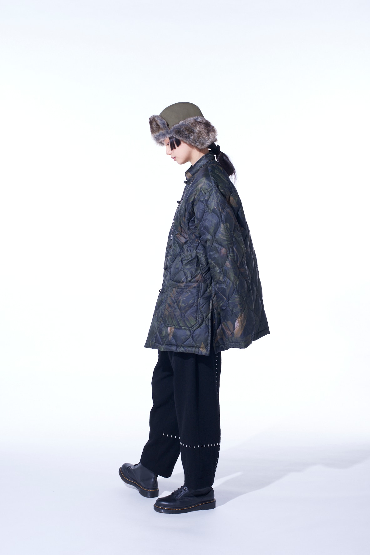 【12/5 12:00 Release】【S'YTE X TAION】DAHLIA CAMOUFLAGE QUILTED DOWN CHINA JACKET