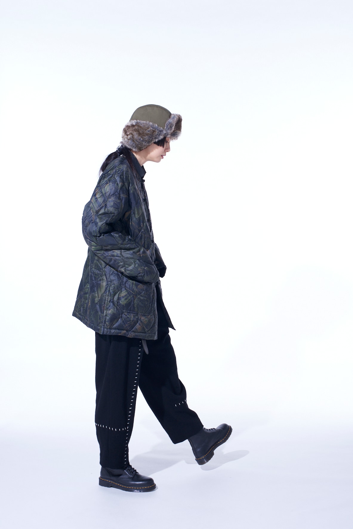 【12/5 12:00 Release】【S'YTE X TAION】DAHLIA CAMOUFLAGE QUILTED DOWN CHINA JACKET