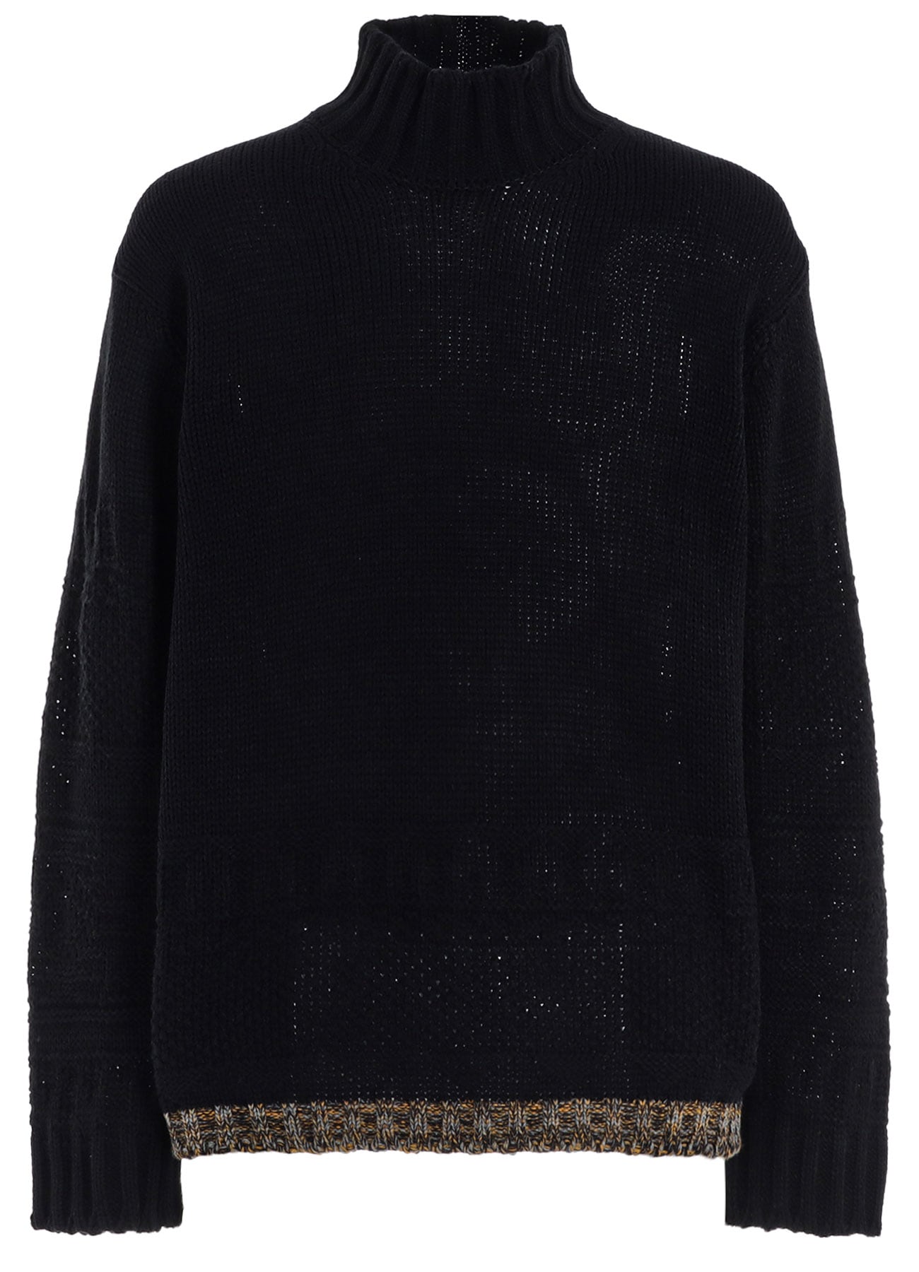 BULKY WOOL LYNX HIGH NECK KNIT