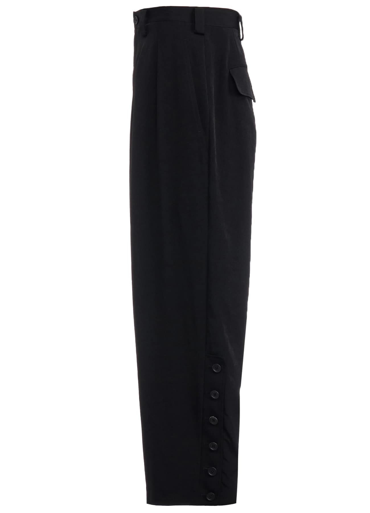 CREPE de CHINE BUTTON-SLIT PANTS