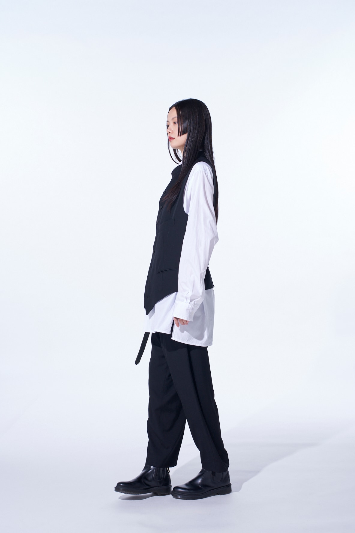 【11/21～11/25 Y's OMOTESANDO 先行販売】WASHER WOOL GABARDINE 2-TUCK WIDE PANT