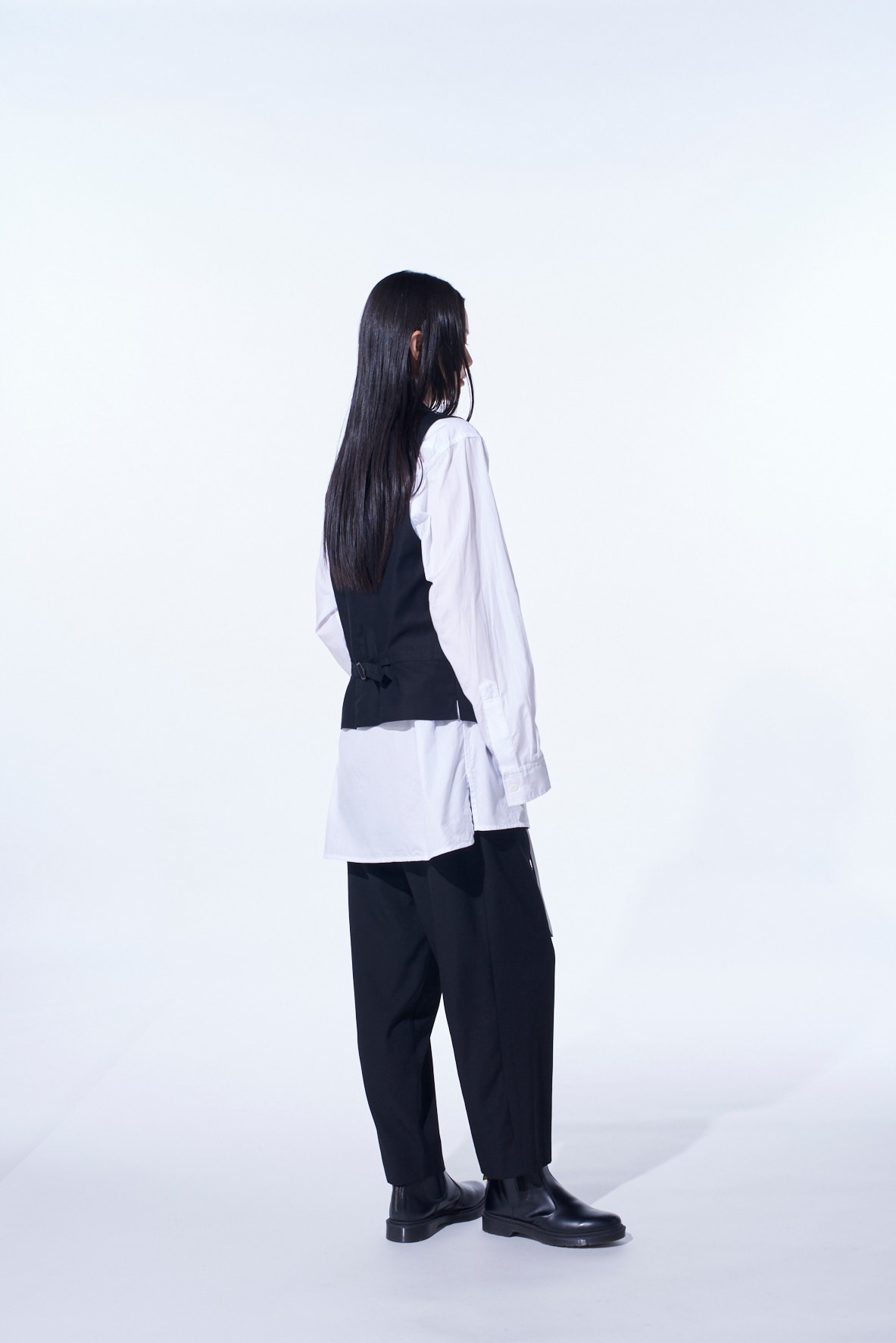 【11/21～11/25 Y's OMOTESANDO 先行販売】WASHER WOOL GABARDINE 2-TUCK WIDE PANT