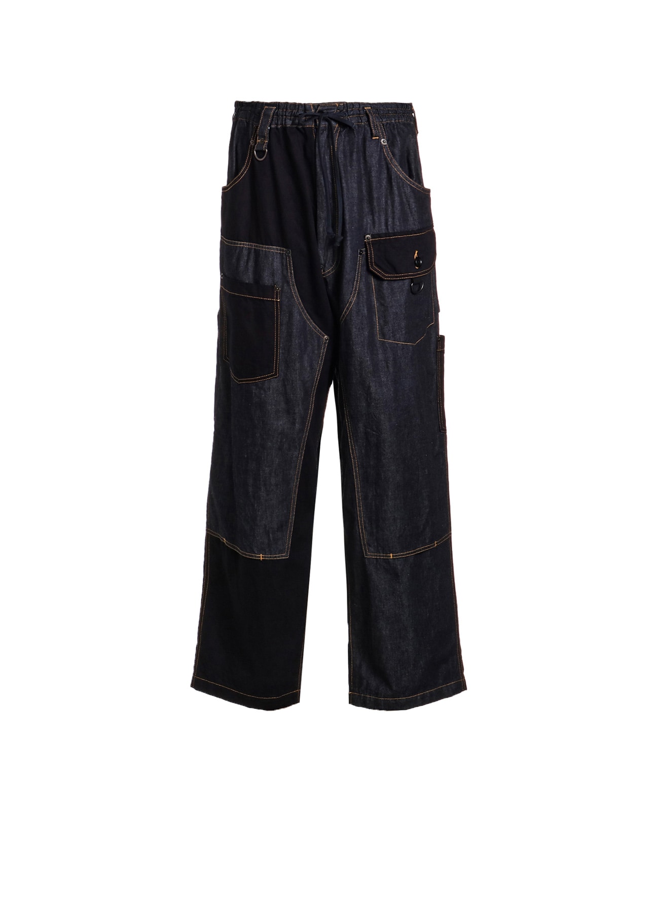 PANTALON DE PEINTRE À DOUBLE GENOU EN DENIM 7OZ CRAZY PATCHWORK