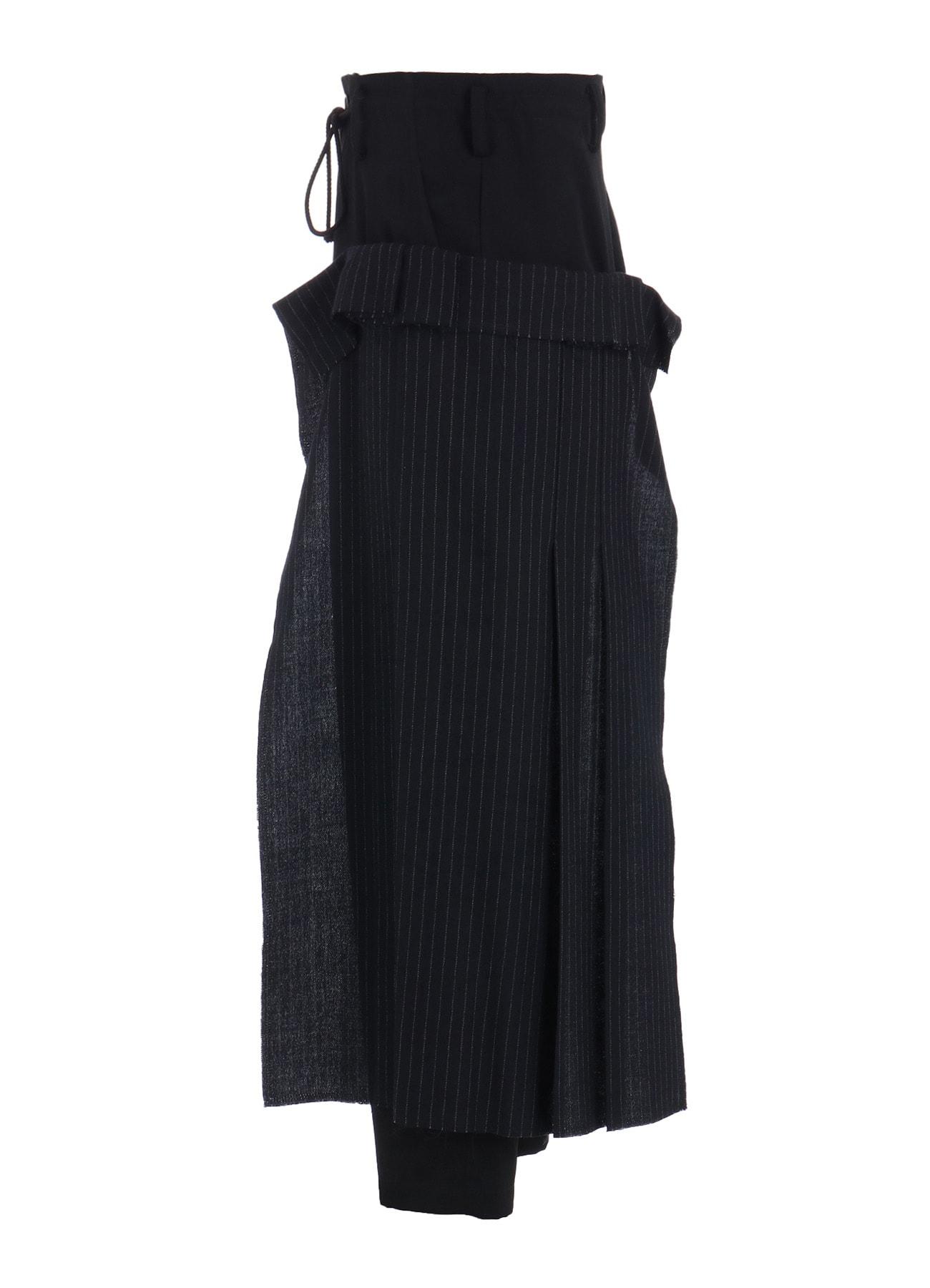 【11/21～11/25 Y's OMOTESANDO 先行販売】WASHER WOOL GABARDINE PLEATED WRAP PANTS