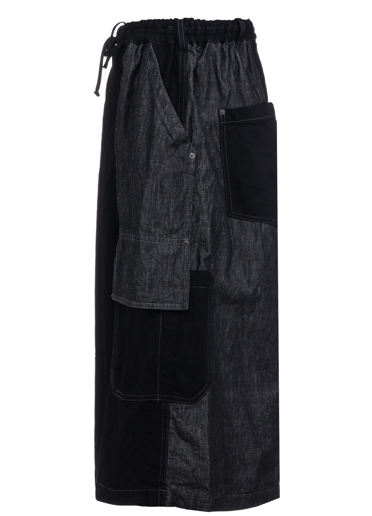 7oz DENIM CRAZY PATCHWORK CULOTTE PANTS