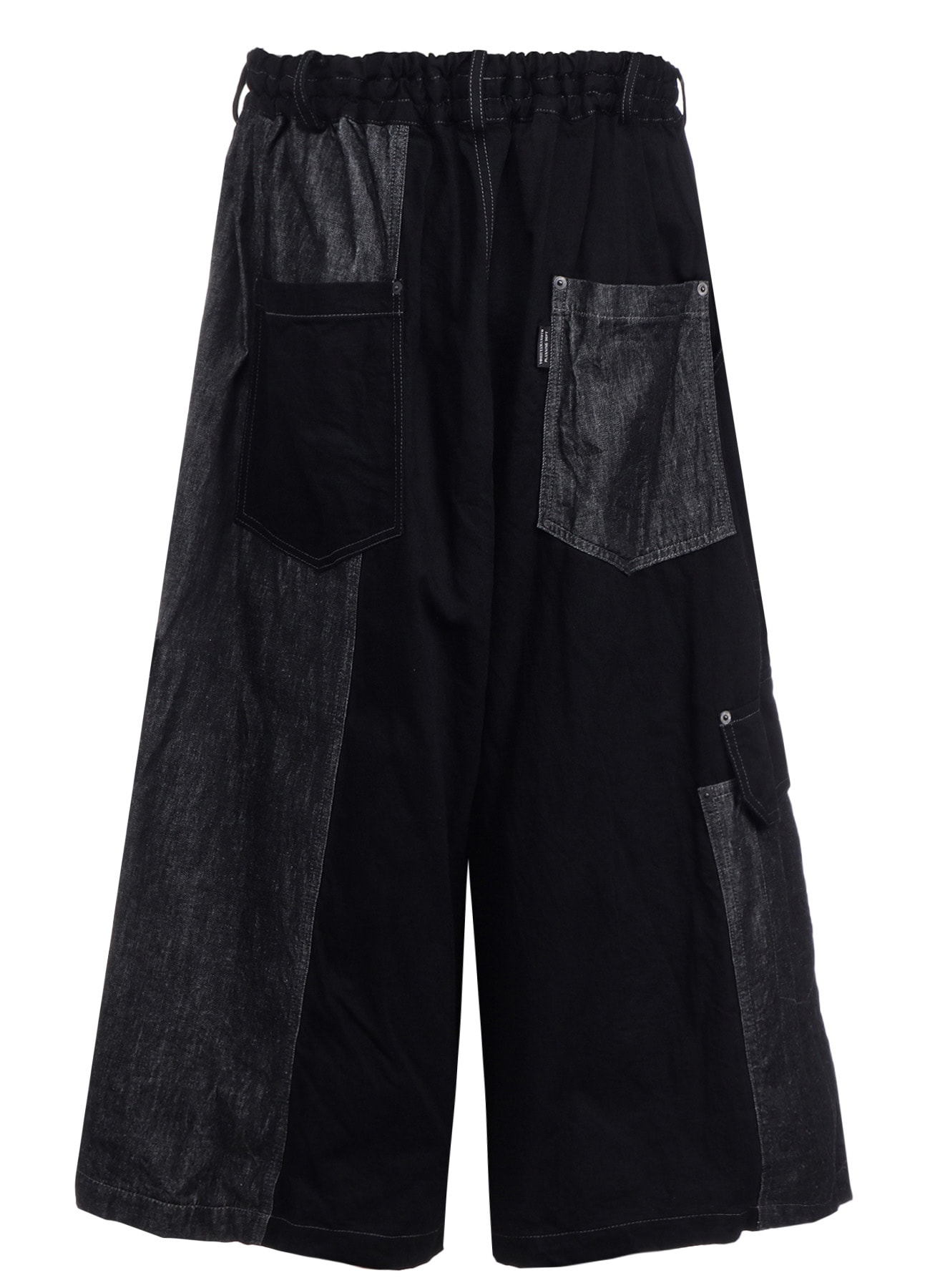 7oz DENIM CRAZY PATCHWORK CULOTTE PANTS