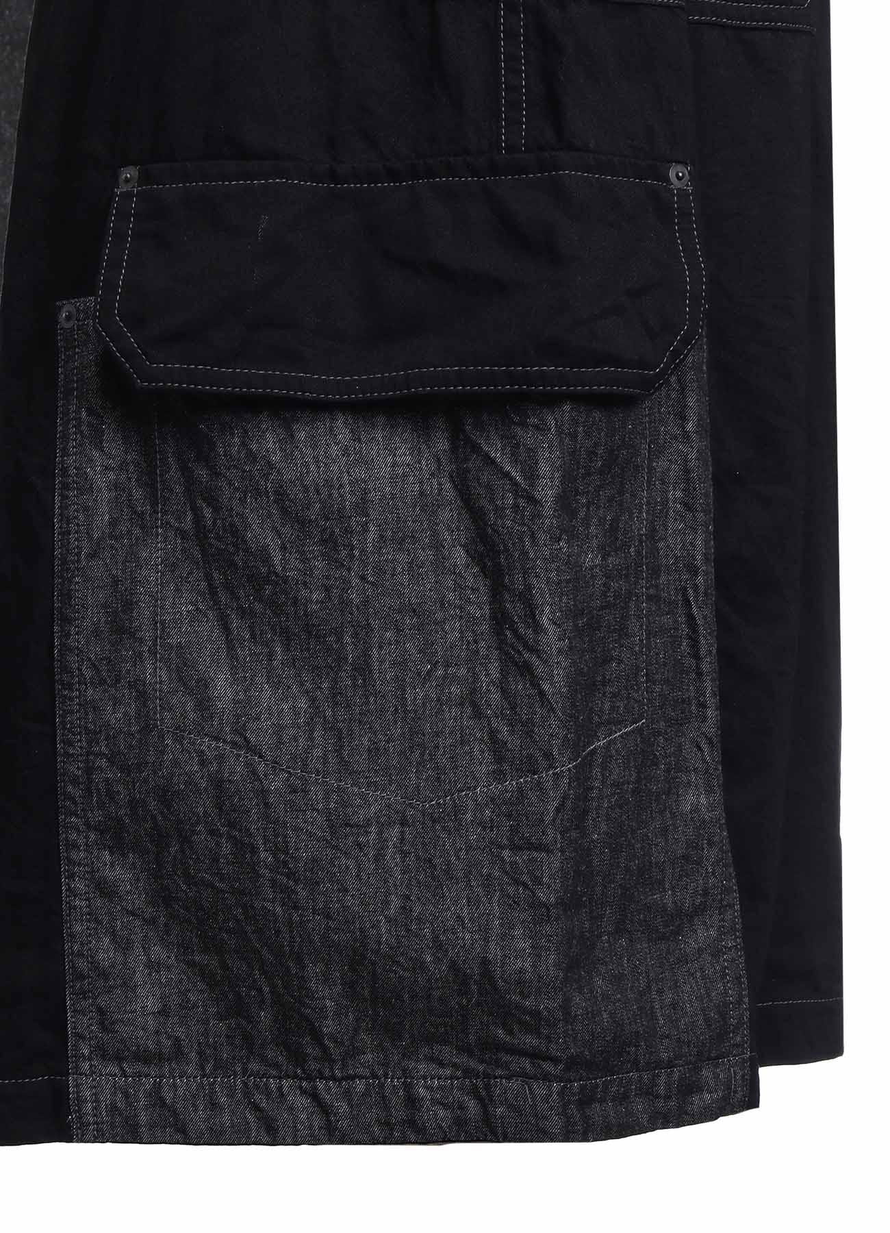 7oz DENIM CRAZY PATCHWORK CULOTTE PANTS