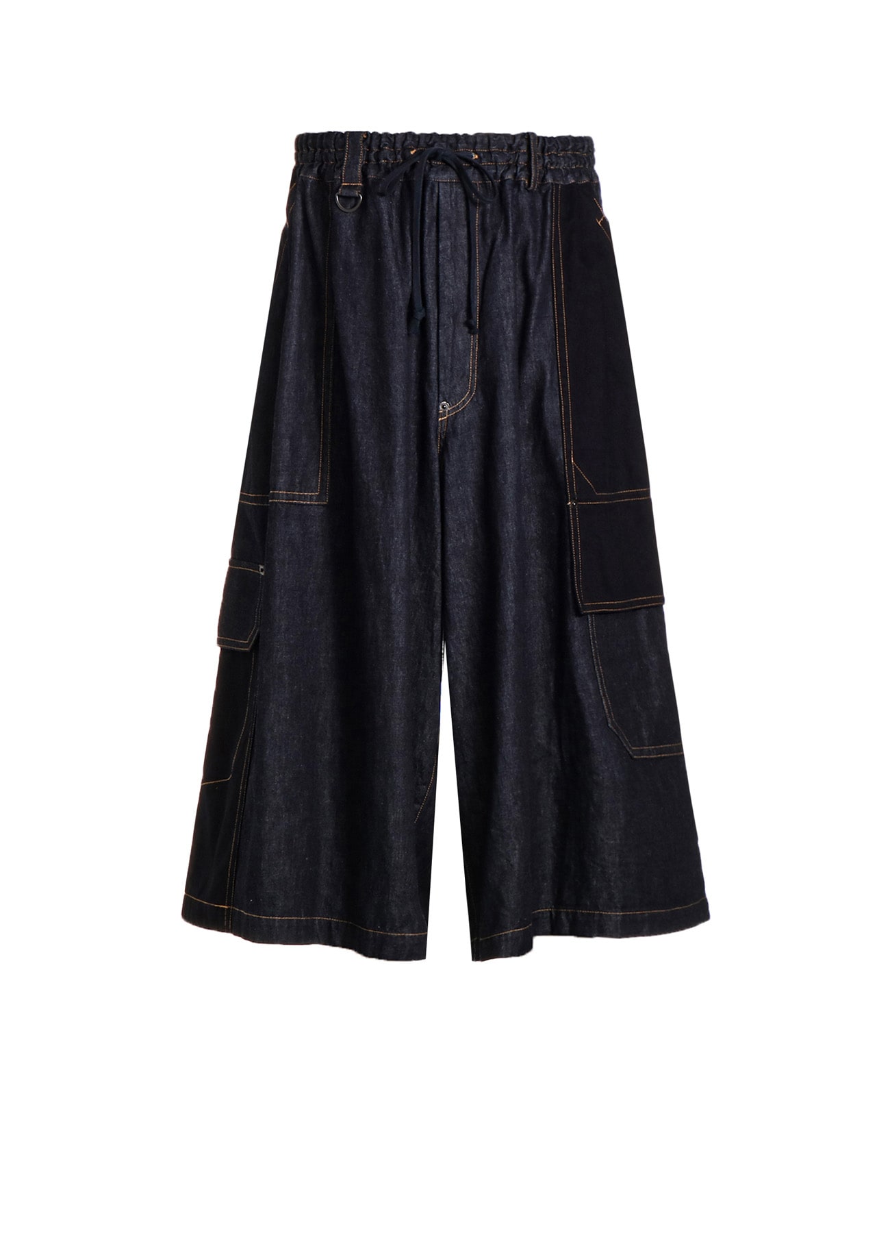 7oz DENIM CRAZY PATCHWORK CULOTTE PANTS