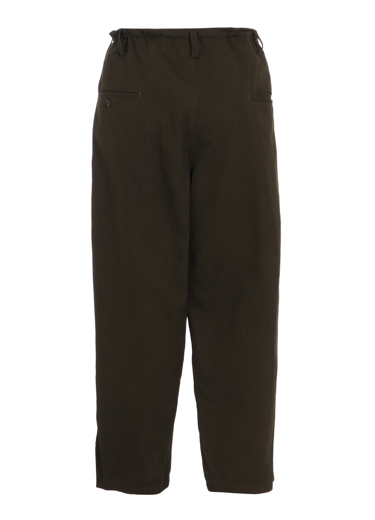 COTTON DRILL DRAWSTRING WIDE PANTS