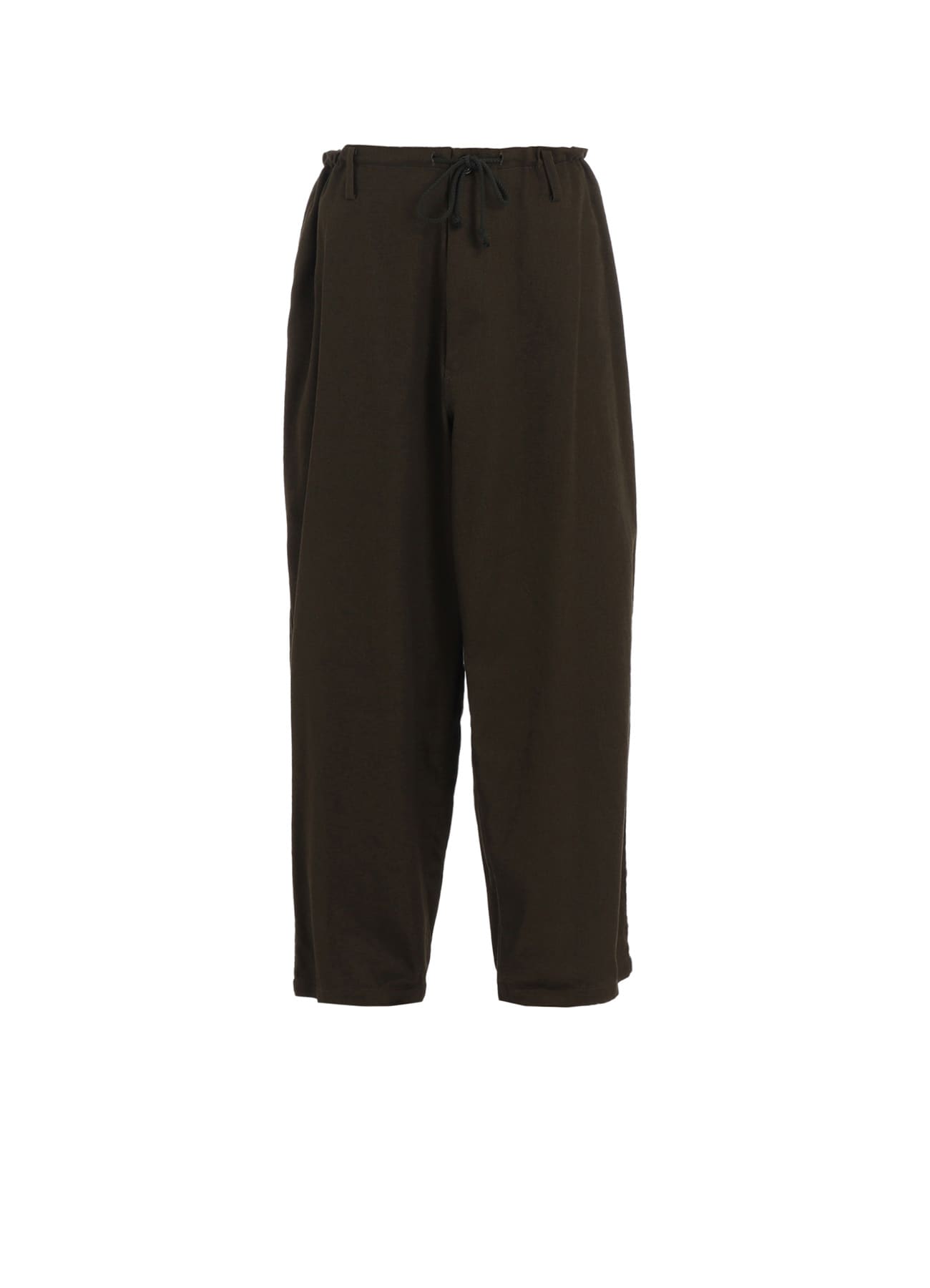 COTTON DRILL DRAWSTRING WIDE PANTS