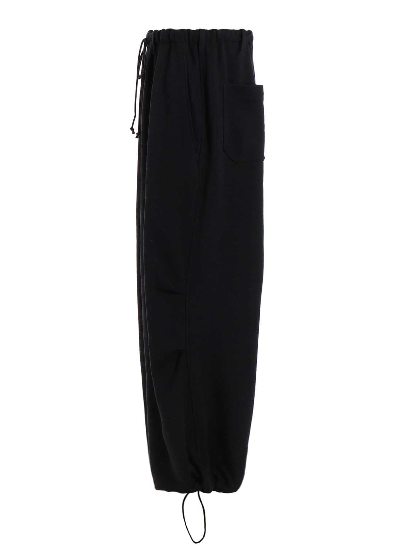 FRENCH TERRY KNEE TUCK WIDE PANTS