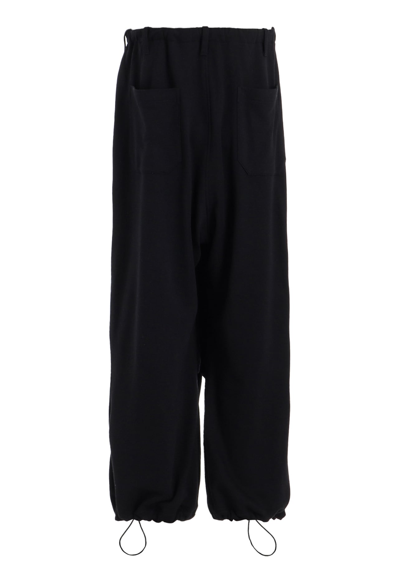 FRENCH TERRY KNEE TUCK WIDE PANTS