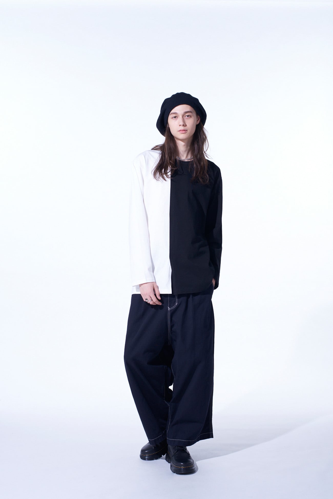 COTTON TWILL GARMENT DYED SUSPENDER PANTS