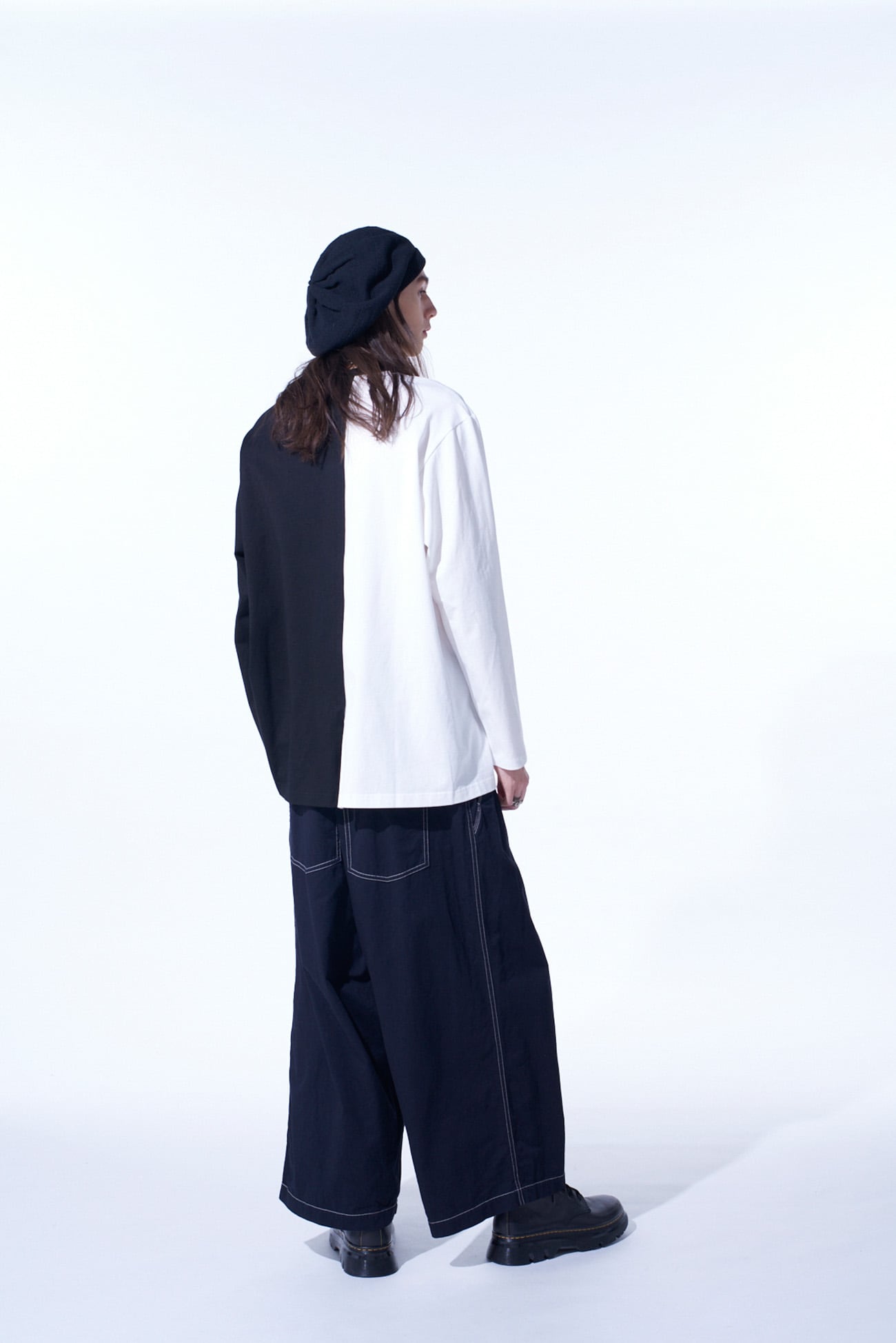 COTTON TWILL GARMENT DYED SUSPENDER PANTS