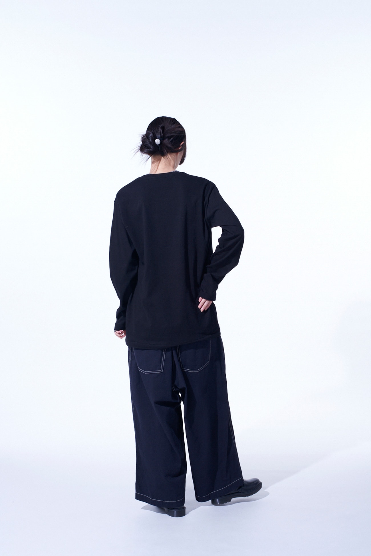 COTTON TWILL GARMENT DYED SUSPENDER PANTS