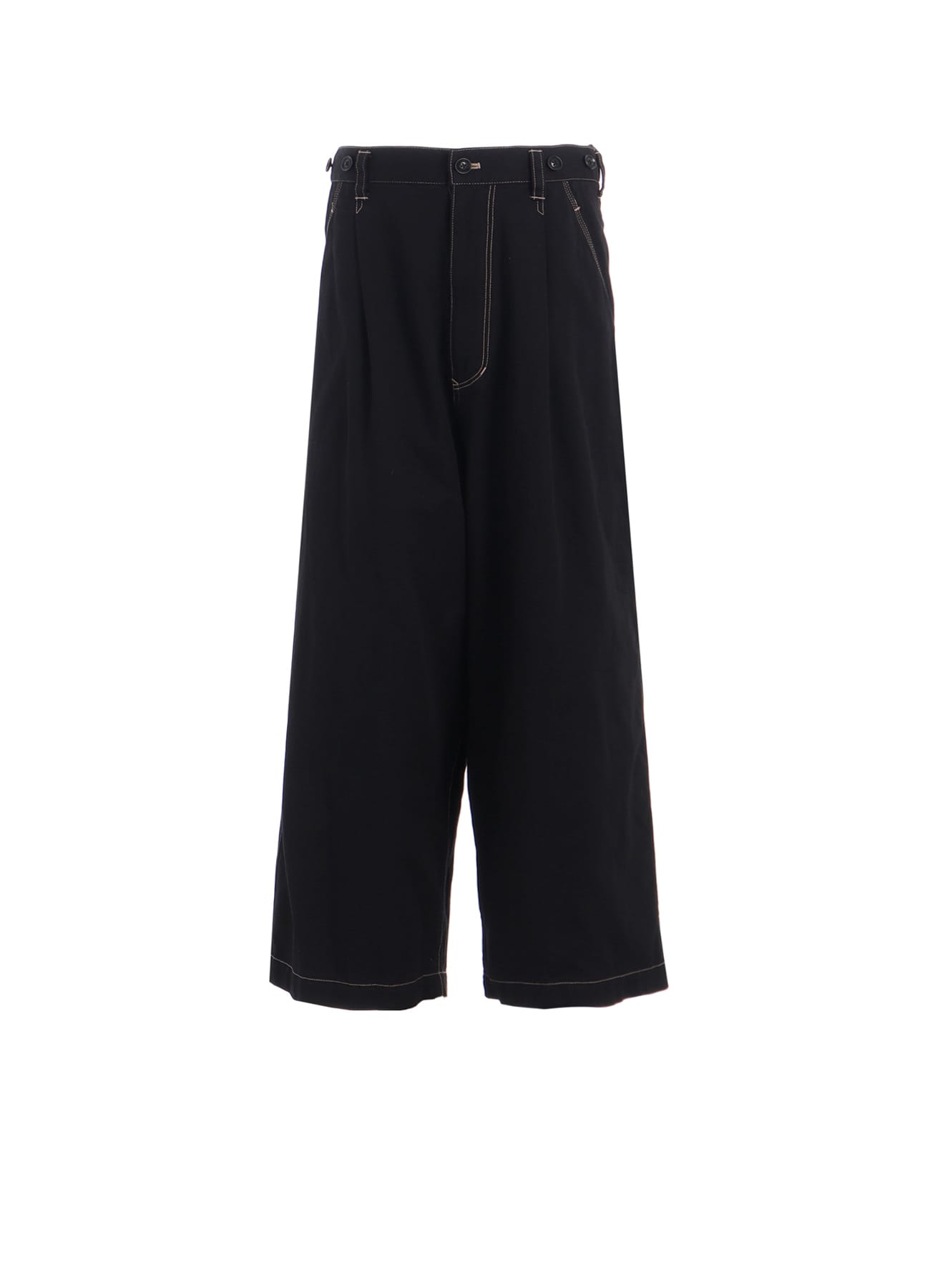 COTTON TWILL GARMENT DYED SUSPENDER PANTS