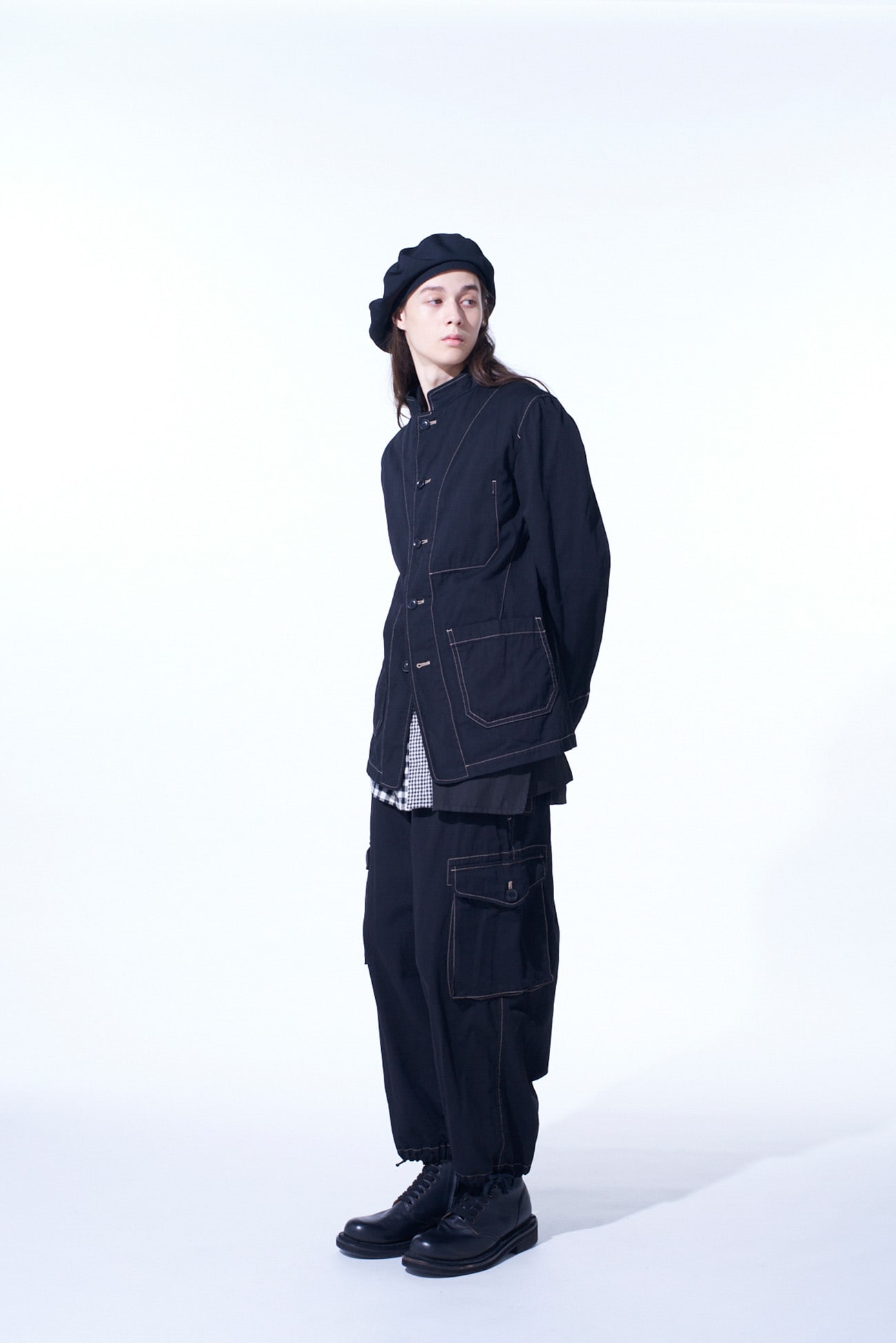 COTTON TWILL GARMENT DYED BALLOON CARGO PANTS