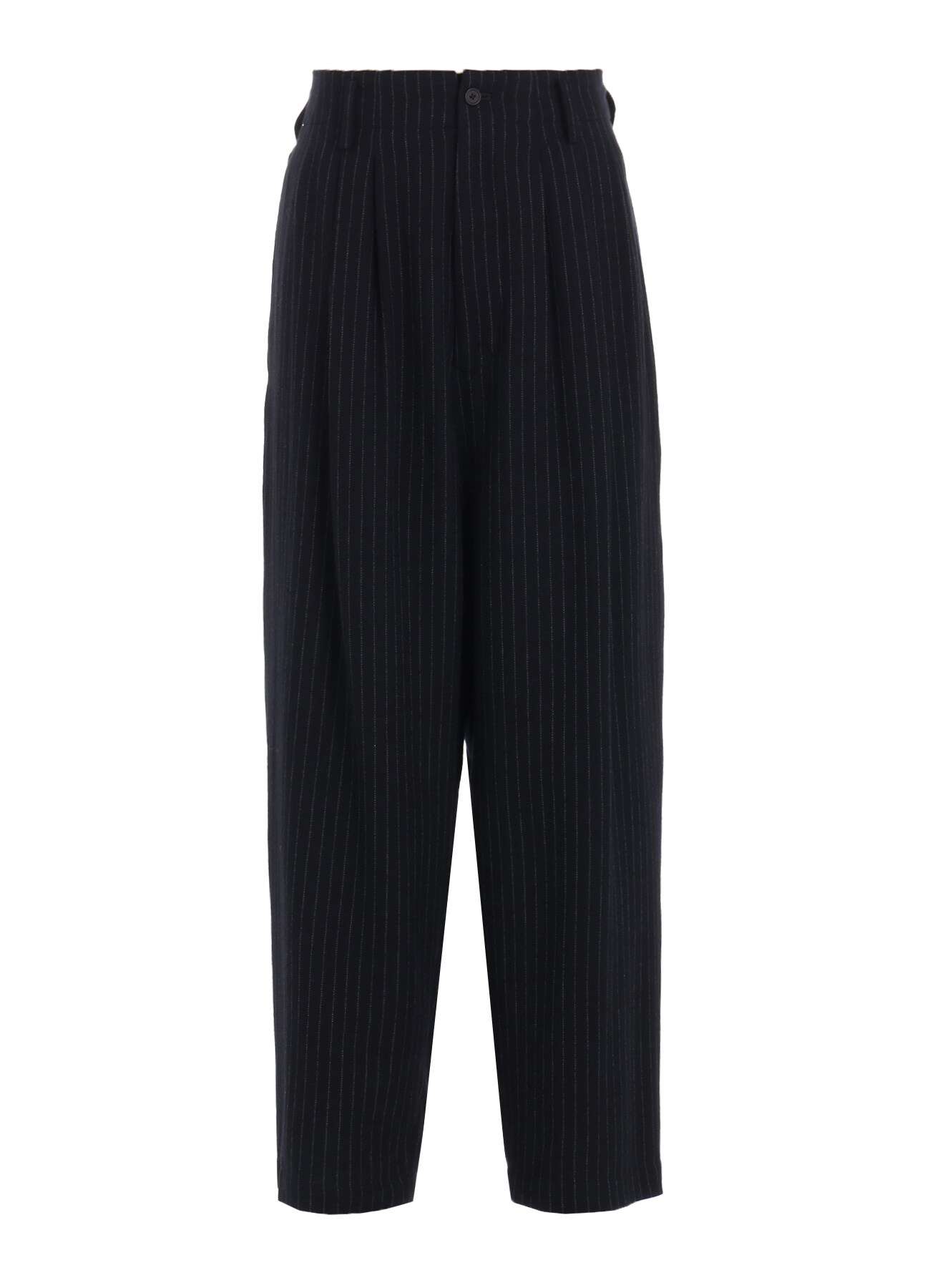 【11/21～11/25 Y's OMOTESANDO 先行販売】CHAMBRAY VIYELLA STRIPED WIDE TROUSERS WITH SIDE TAPE