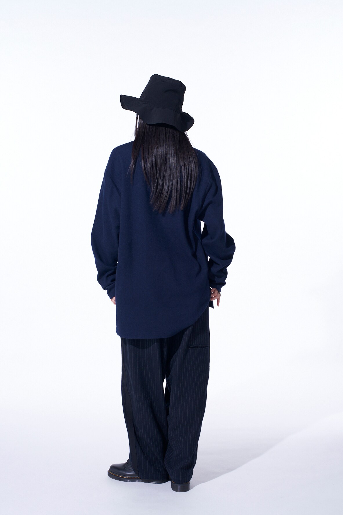 【11/21～11/25 Y's OMOTESANDO 先行販売】CHAMBRAY VIYELLA STRIPED WIDE TROUSERS WITH SIDE TAPE